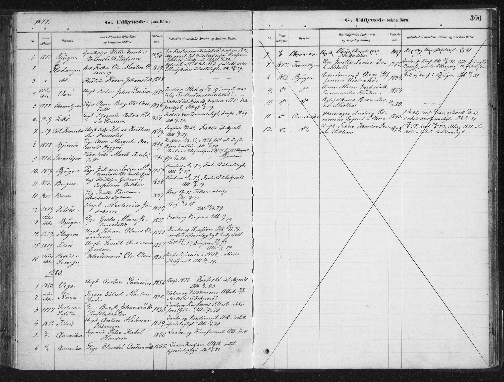 Ministerialprotokoller, klokkerbøker og fødselsregistre - Sør-Trøndelag, SAT/A-1456/659/L0739: Parish register (official) no. 659A09, 1879-1893, p. 306
