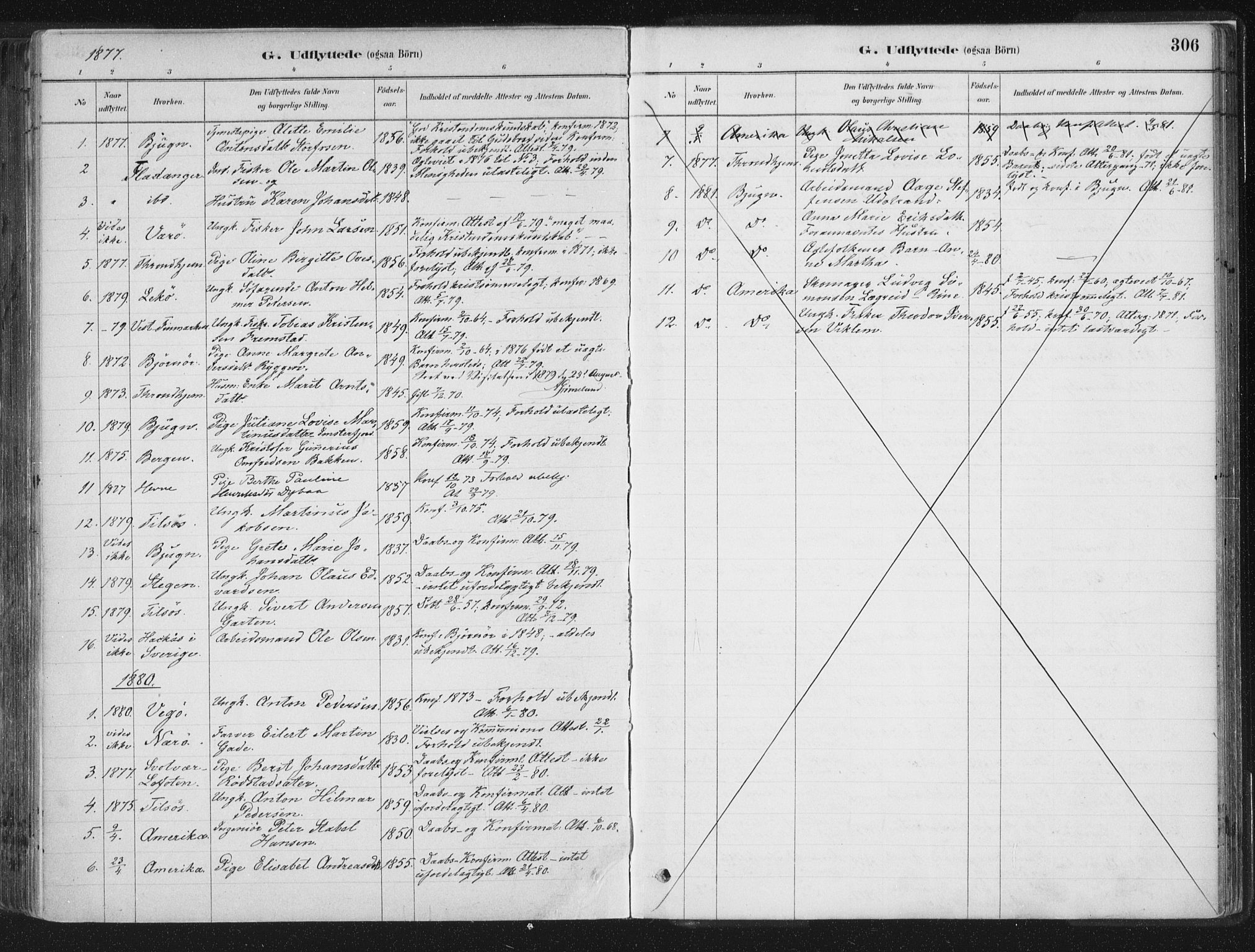 Ministerialprotokoller, klokkerbøker og fødselsregistre - Sør-Trøndelag, AV/SAT-A-1456/659/L0739: Parish register (official) no. 659A09, 1879-1893, p. 306