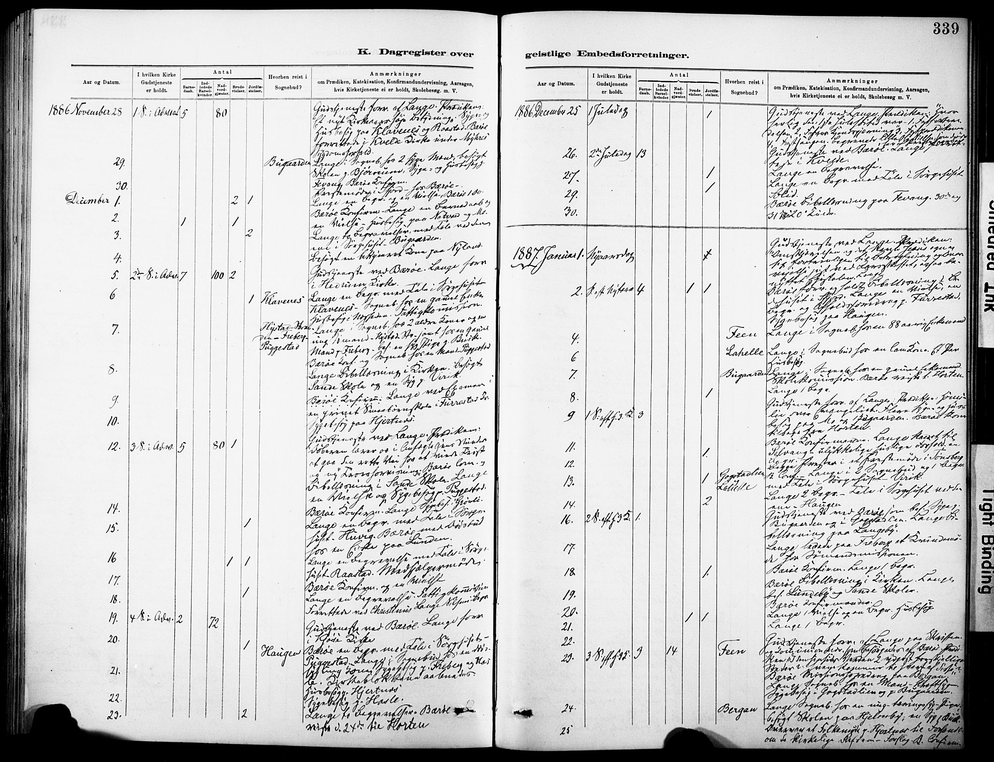 Sandar kirkebøker, SAKO/A-243/F/Fa/L0013: Parish register (official) no. 13, 1883-1895, p. 339