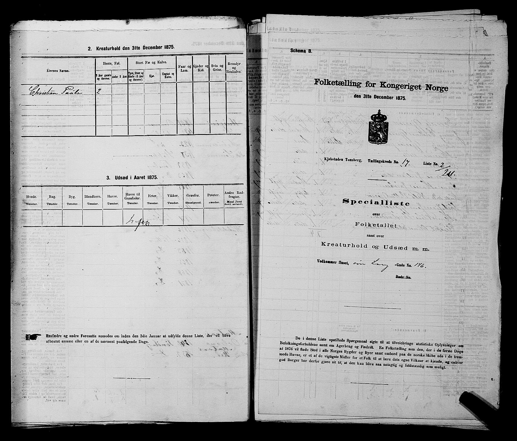 SAKO, 1875 census for 0705P Tønsberg, 1875, p. 519