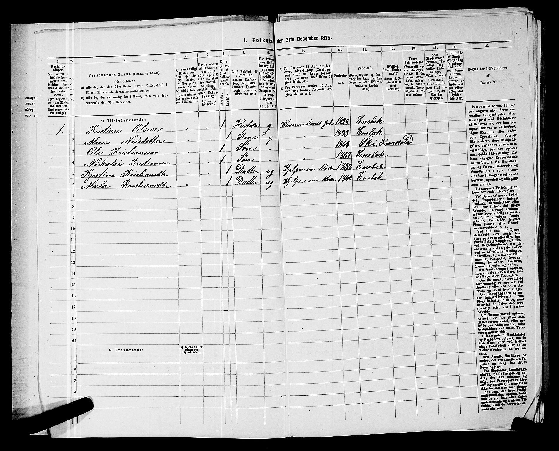 RA, 1875 census for 0212P Kråkstad, 1875, p. 412