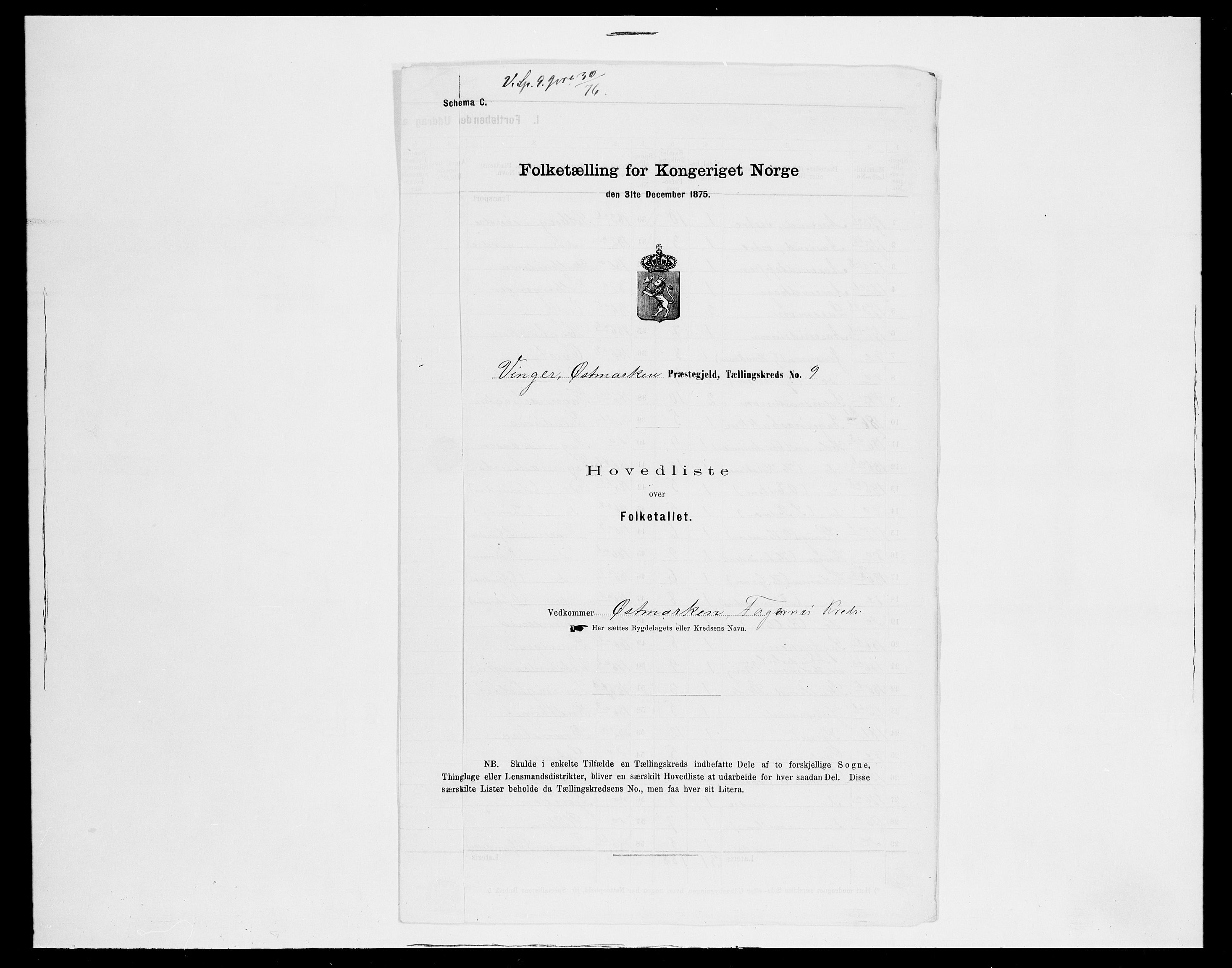 SAH, 1875 census for 0421L Vinger/Vinger og Austmarka, 1875, p. 42