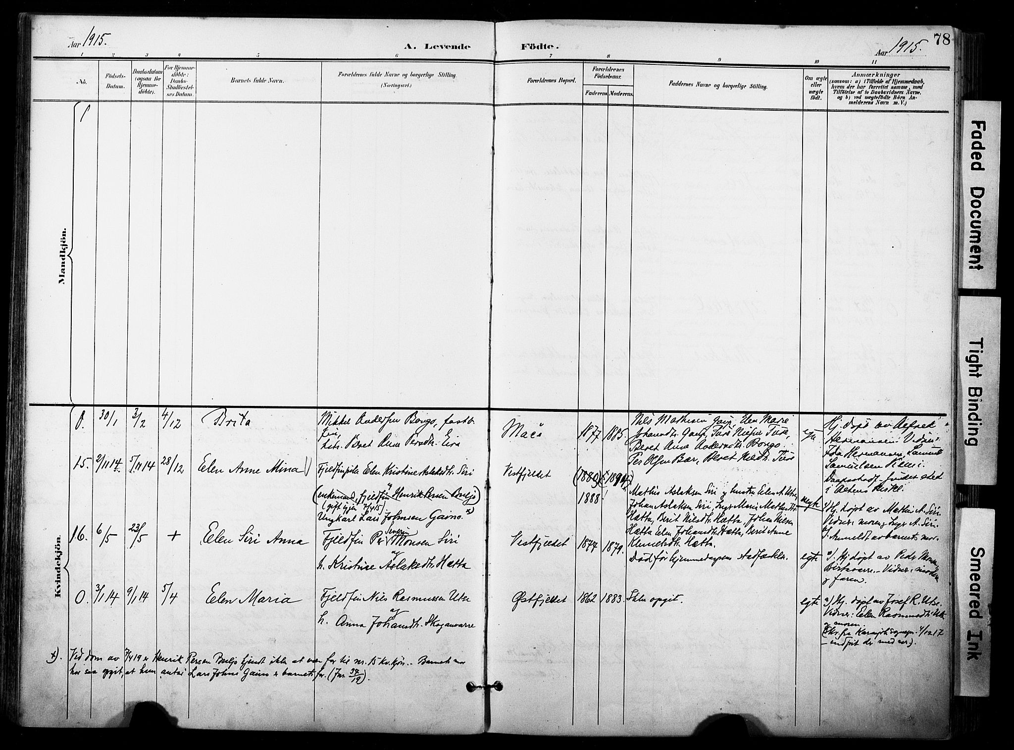 Kautokeino sokneprestembete, SATØ/S-1340/H/Ha/L0005.kirke: Parish register (official) no. 5, 1896-1916, p. 78