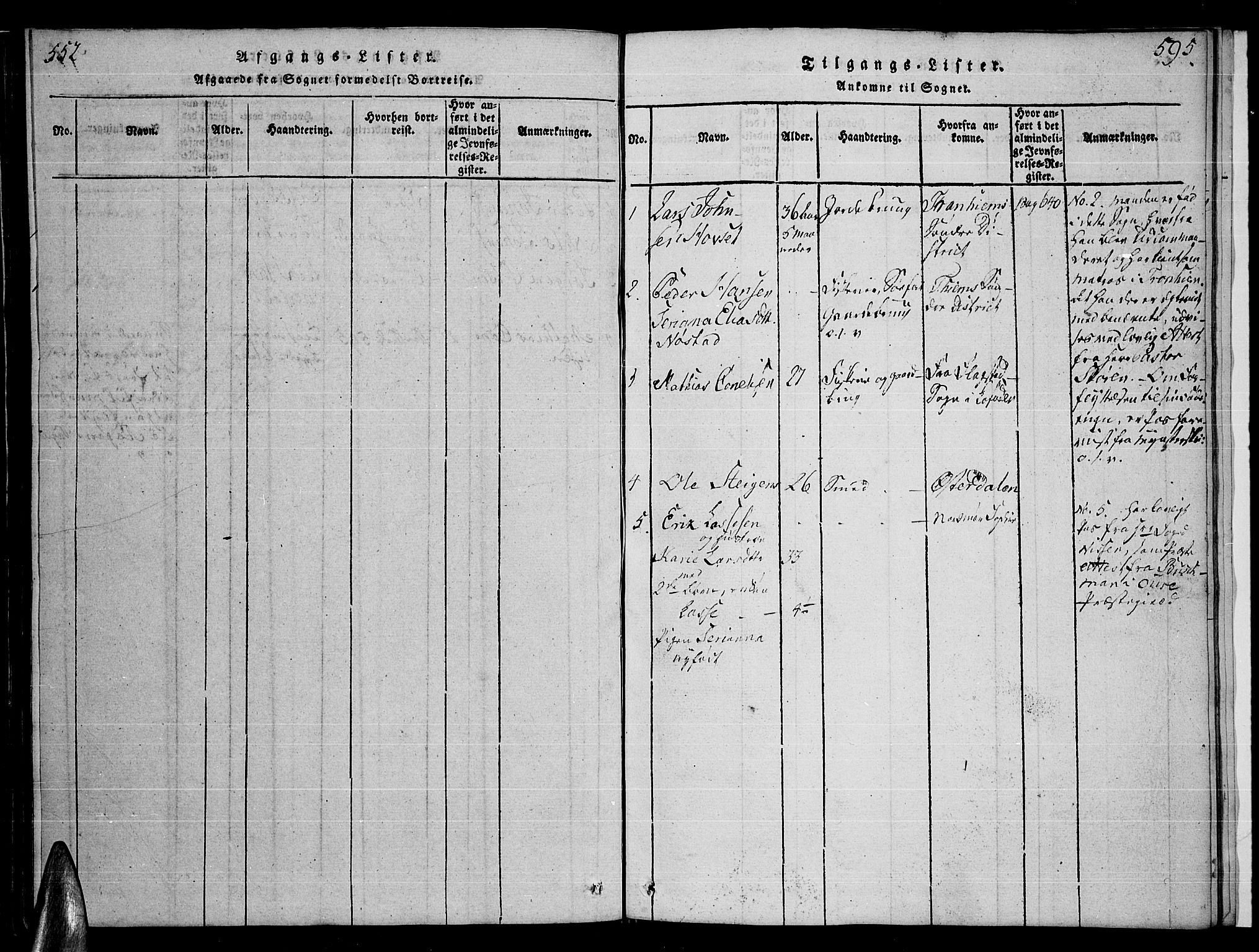 Ministerialprotokoller, klokkerbøker og fødselsregistre - Nordland, SAT/A-1459/859/L0855: Parish register (copy) no. 859C01, 1821-1839, p. 594-595