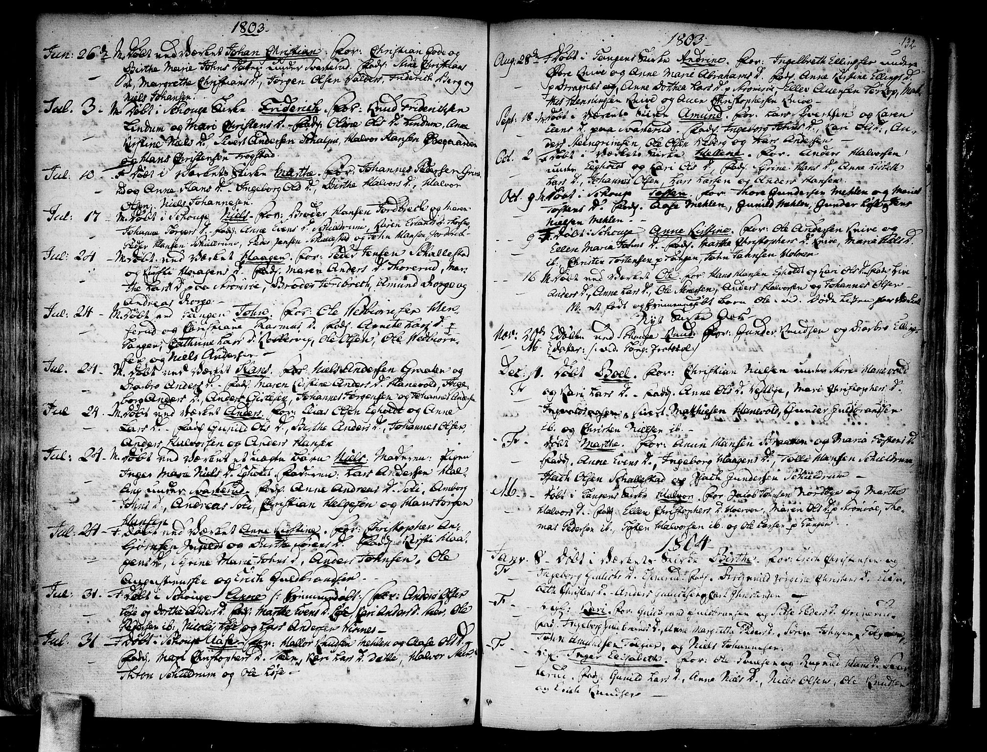 Skoger kirkebøker, SAKO/A-59/F/Fa/L0001: Parish register (official) no. I 1, 1746-1814, p. 132