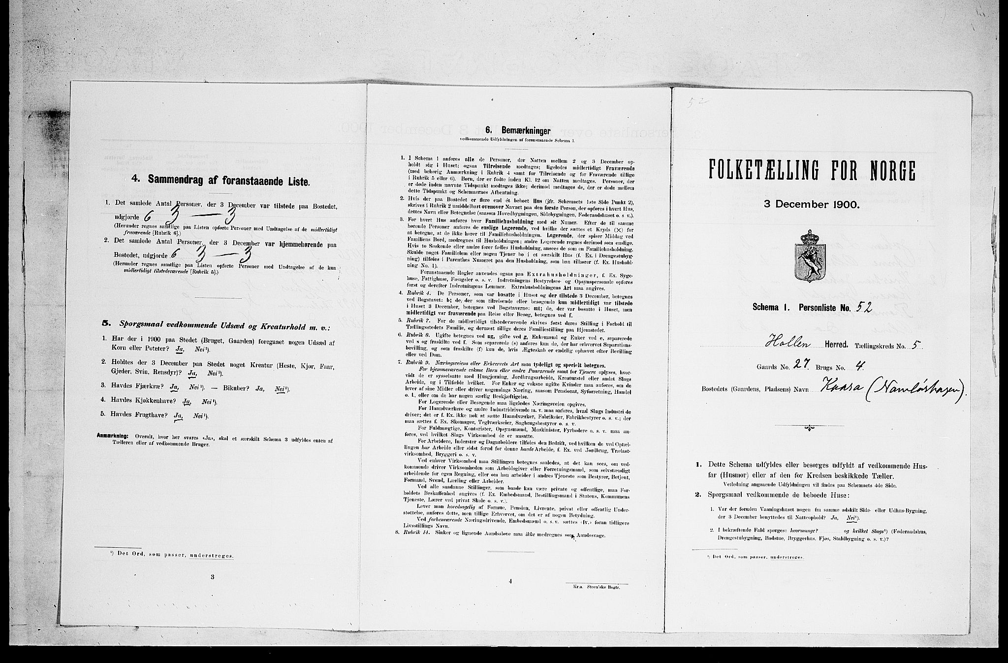 SAKO, 1900 census for Holla, 1900, p. 631