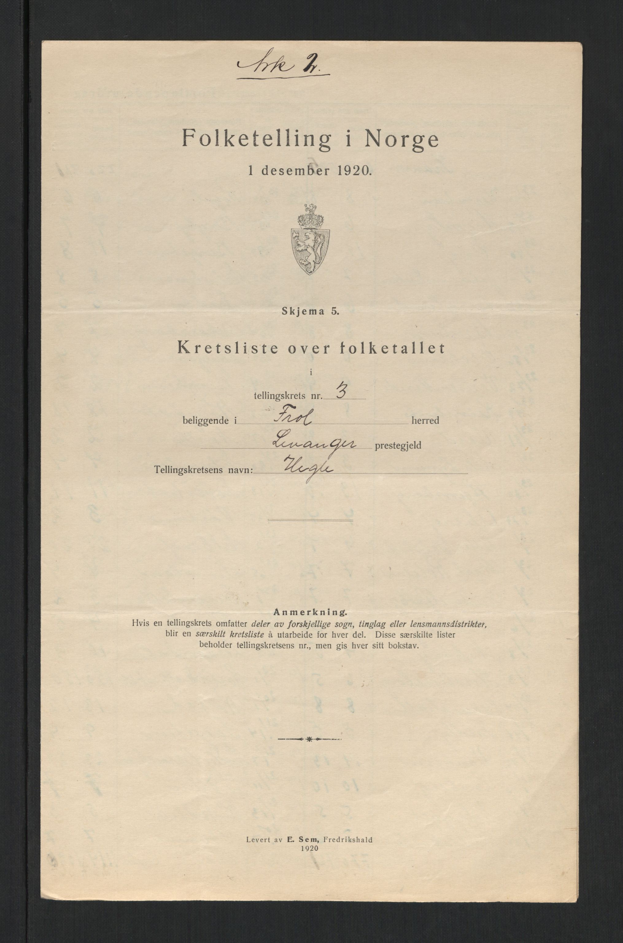 SAT, 1920 census for Frol, 1920, p. 21