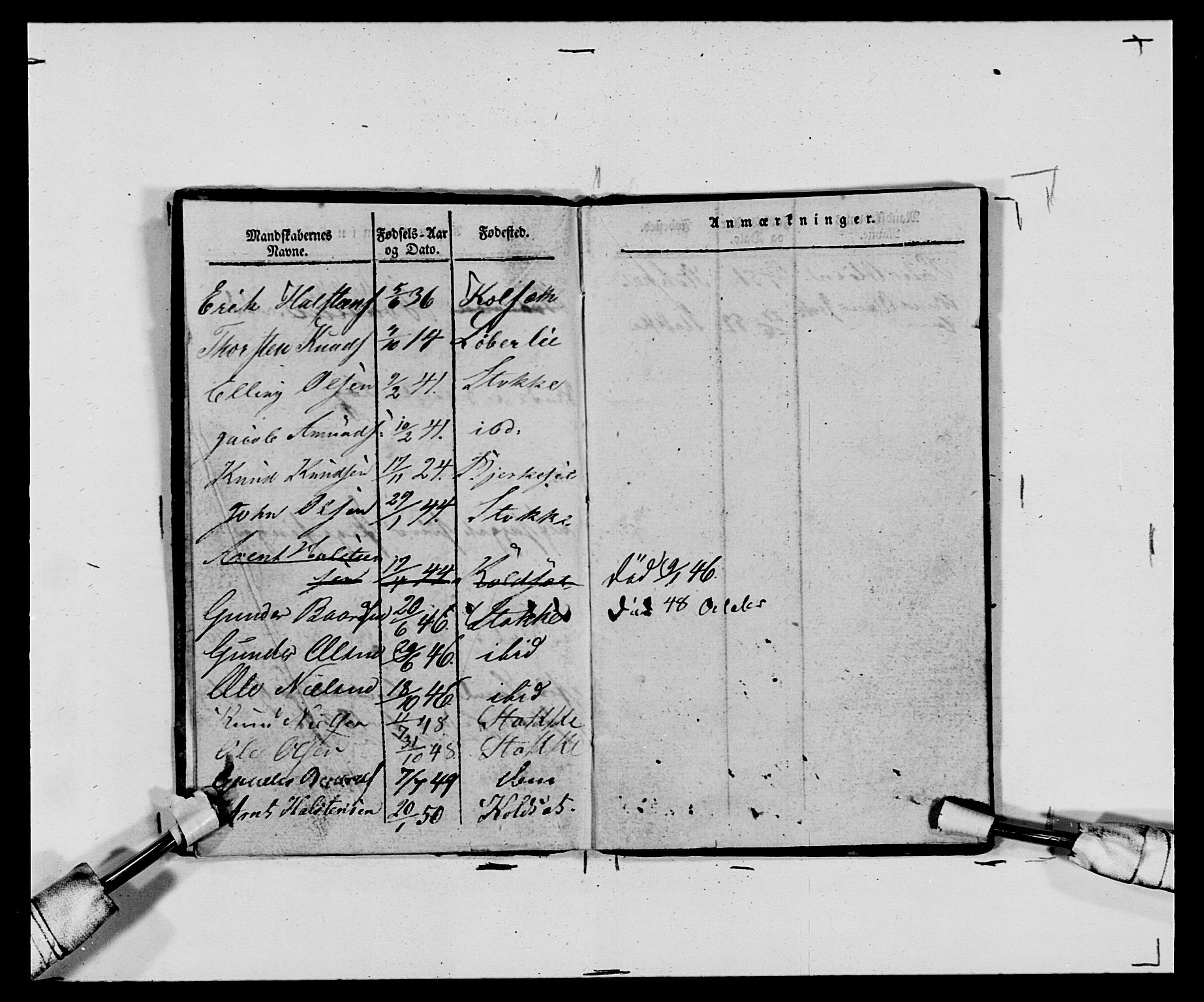 Generalitets- og kommissariatskollegiet, Det kongelige norske kommissariatskollegium, AV/RA-EA-5420/E/Eh/L0120: Tingvollske kompani, 1850-1870, p. 210