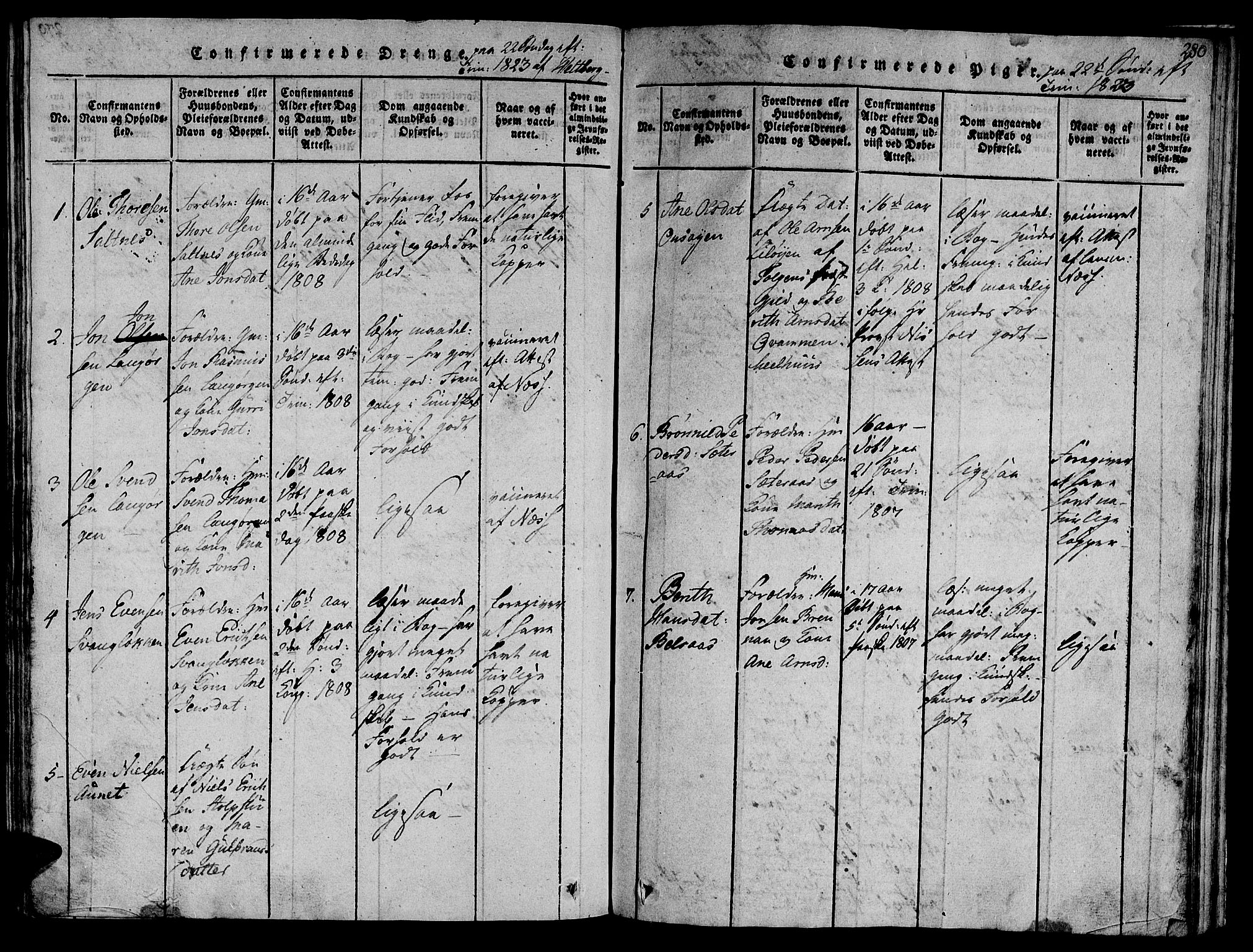 Ministerialprotokoller, klokkerbøker og fødselsregistre - Sør-Trøndelag, SAT/A-1456/612/L0373: Parish register (official) no. 612A06 /2, 1816-1828, p. 280