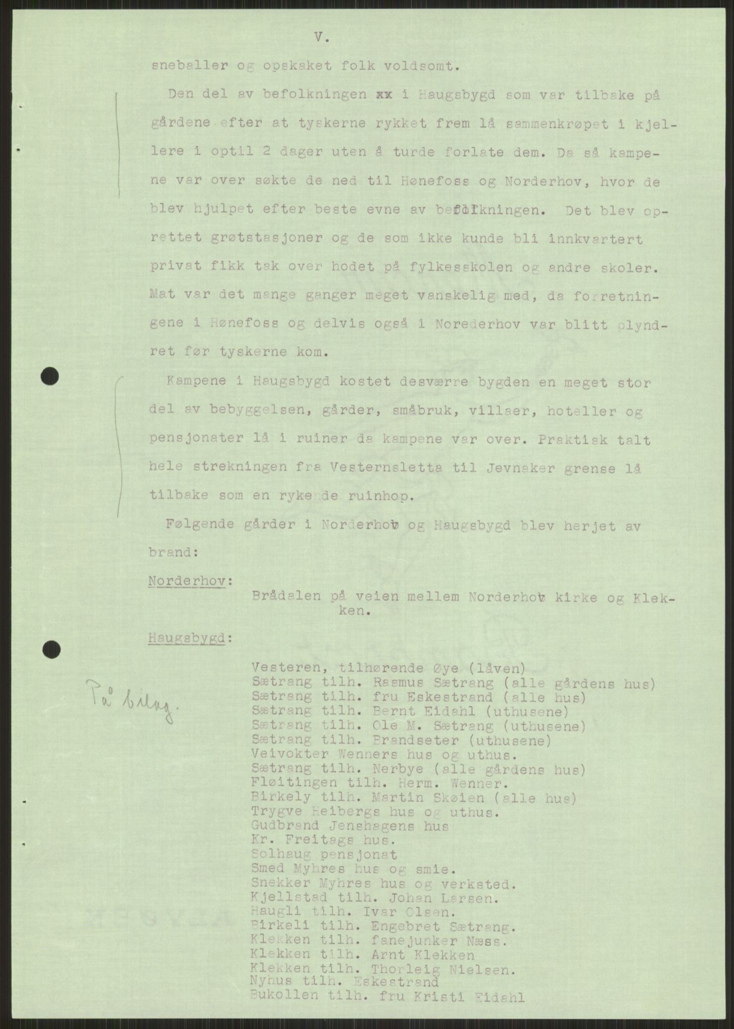 Forsvaret, Forsvarets krigshistoriske avdeling, AV/RA-RAFA-2017/Y/Ya/L0014: II-C-11-31 - Fylkesmenn.  Rapporter om krigsbegivenhetene 1940., 1940, p. 452