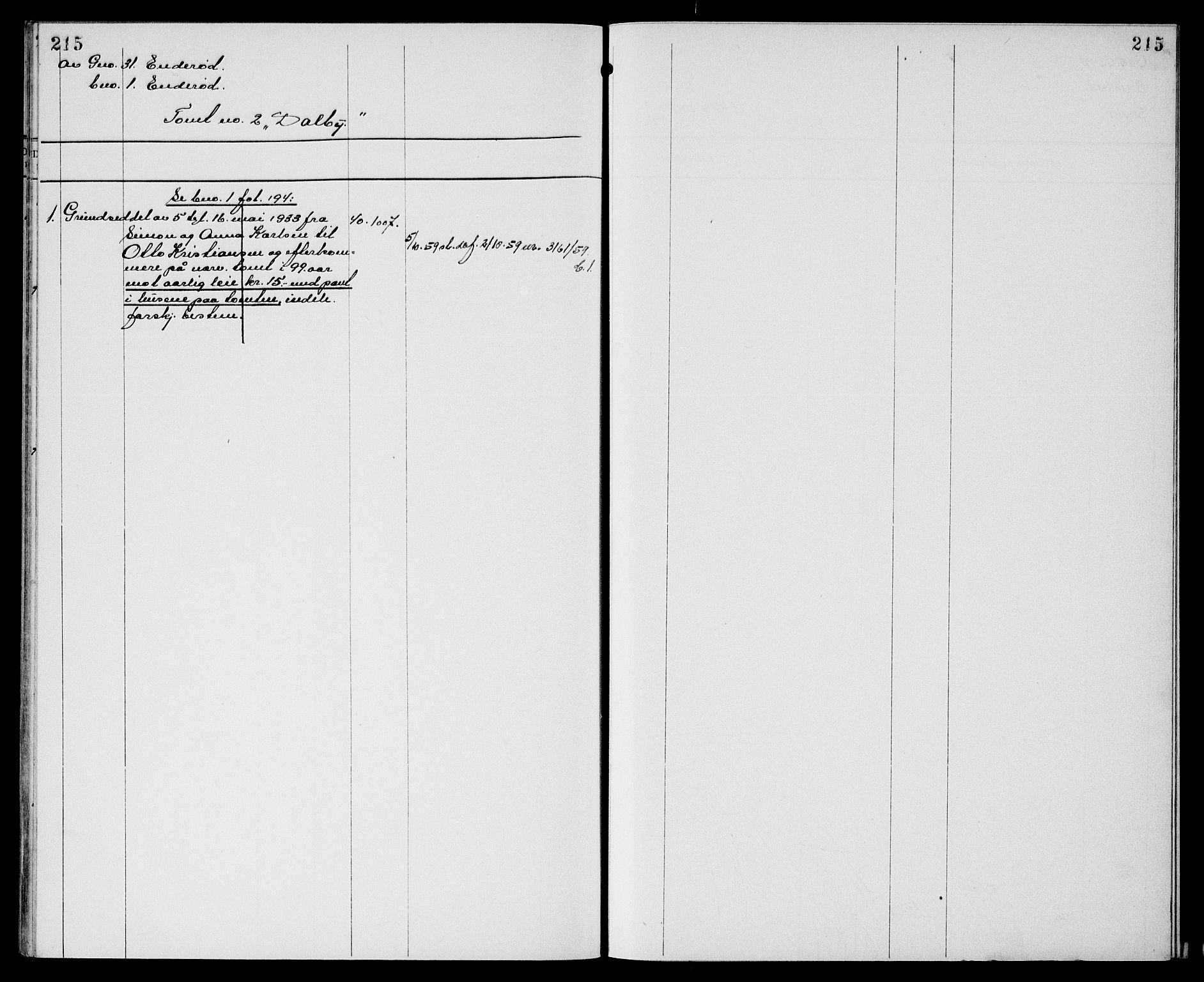 Moss sorenskriveri, AV/SAO-A-10168: Mortgage register no. XI 5, 1834-1961, p. 215