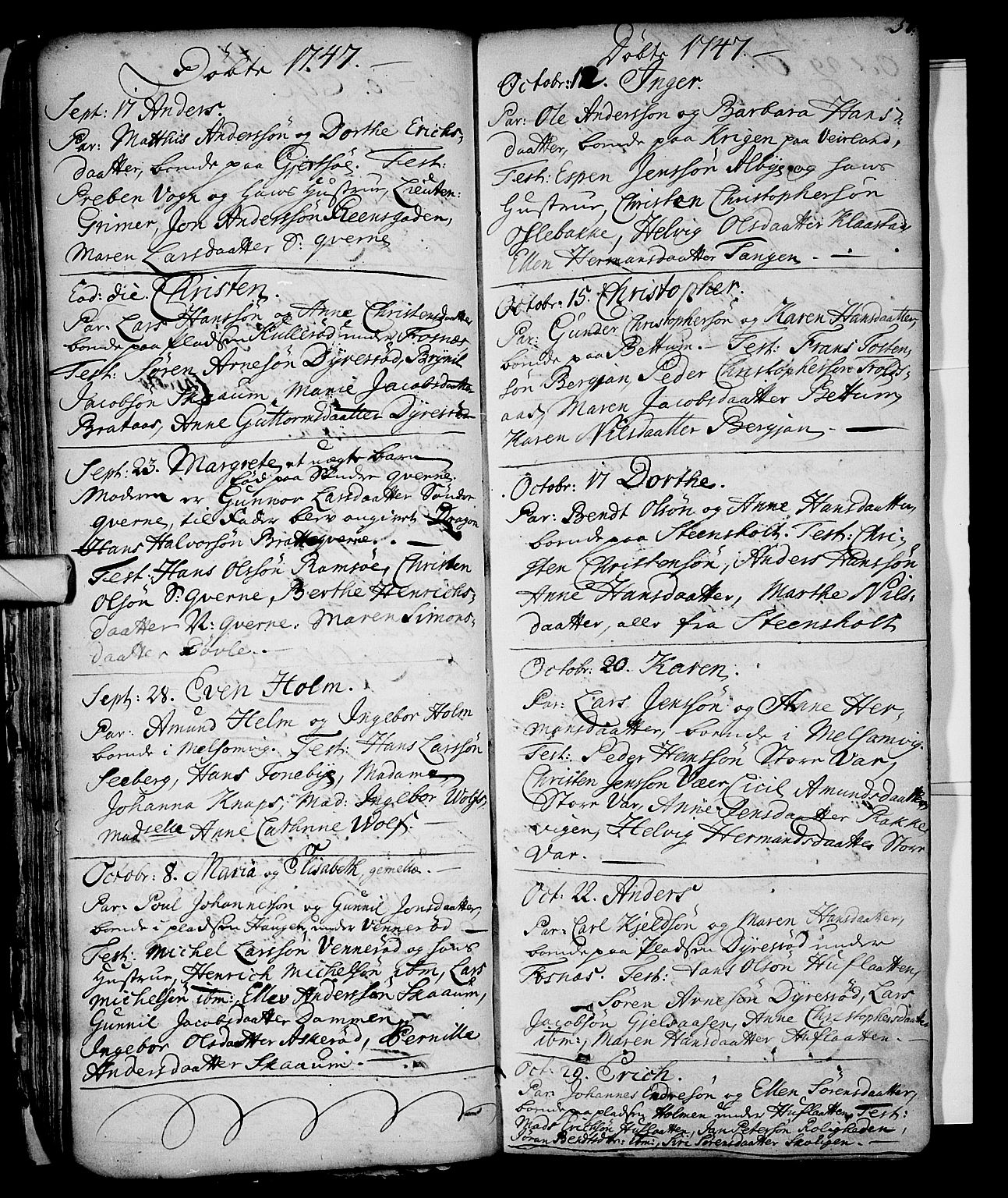 Stokke kirkebøker, AV/SAKO-A-320/F/Fa/L0002: Parish register (official) no. I 2, 1732-1770, p. 50