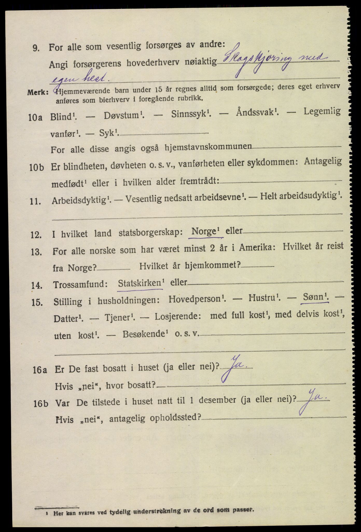 SAK, 1920 census for Froland, 1920, p. 3818