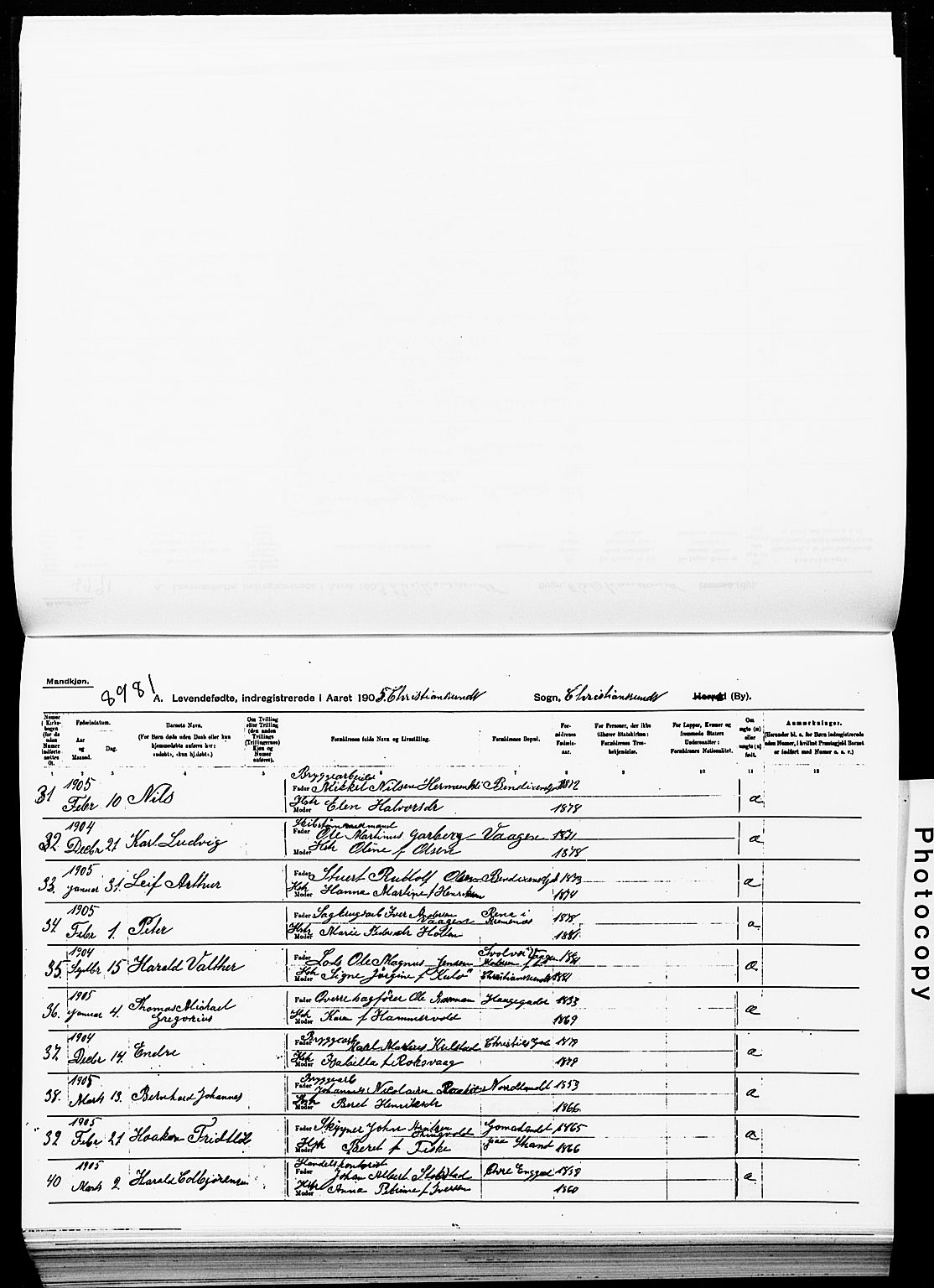 Ministerialprotokoller, klokkerbøker og fødselsregistre - Møre og Romsdal, AV/SAT-A-1454/572/L0858: Parish register (official) no. 572D02, 1903-1912