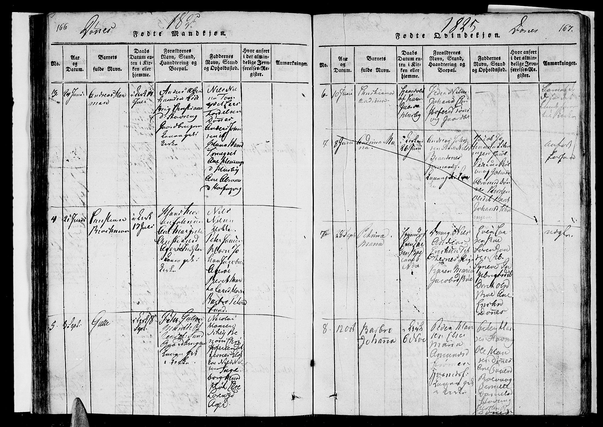 Ministerialprotokoller, klokkerbøker og fødselsregistre - Nordland, AV/SAT-A-1459/838/L0547: Parish register (official) no. 838A05 /2, 1820-1828, p. 166-167