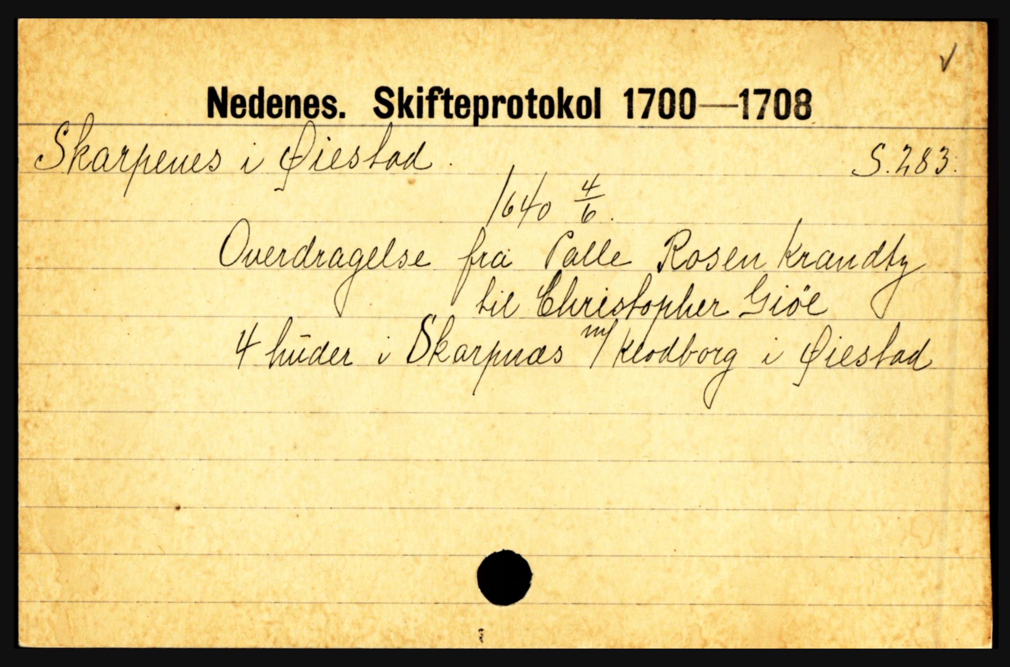 Nedenes sorenskriveri før 1824, AV/SAK-1221-0007/H, p. 26581