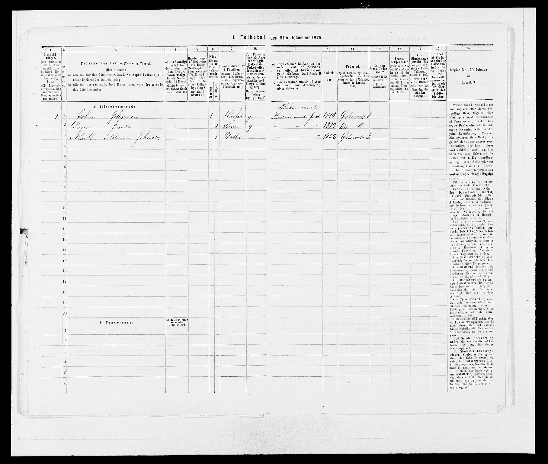 SAB, 1875 census for 1245P Sund, 1875, p. 827