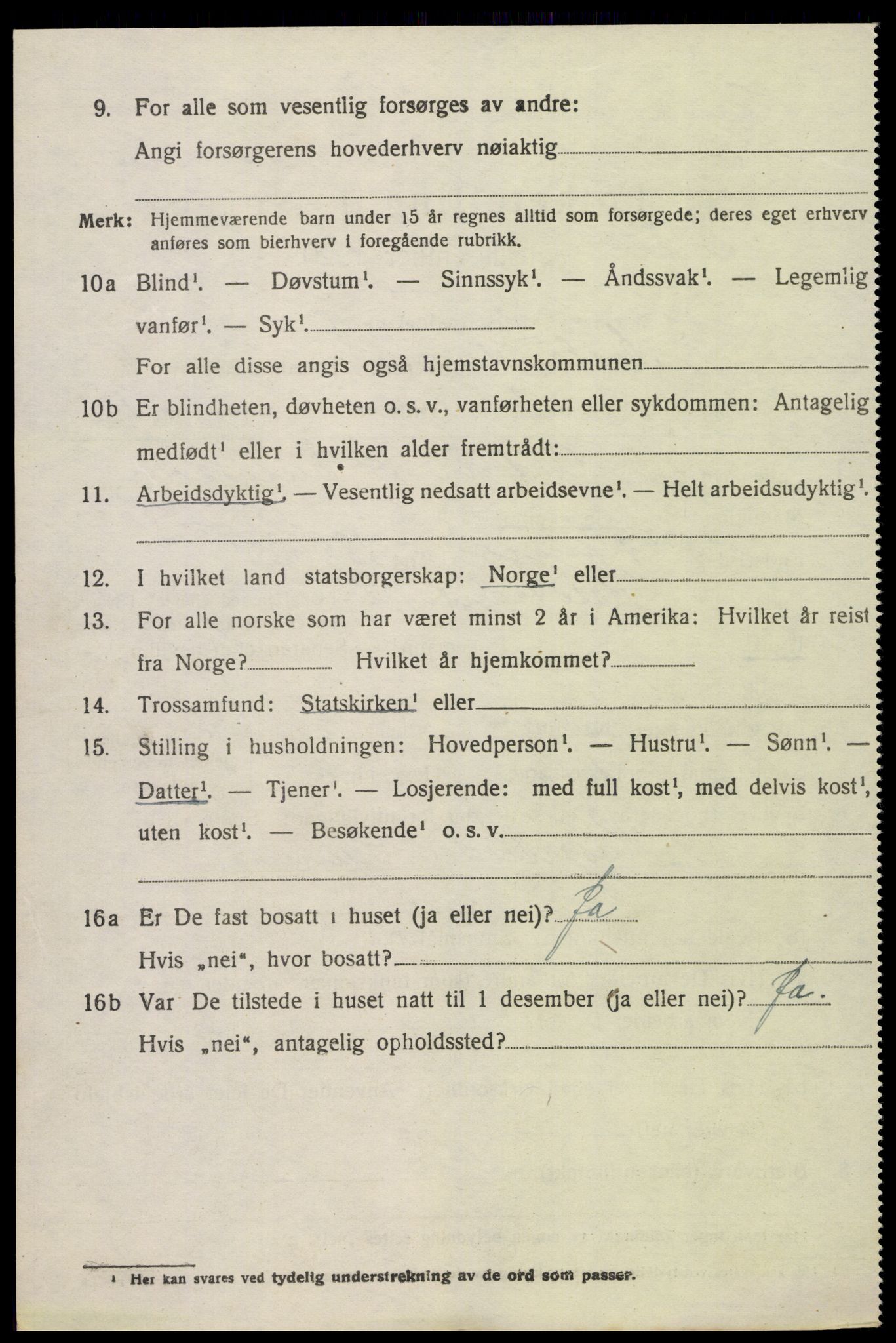 SAK, 1920 census for Iveland, 1920, p. 1942