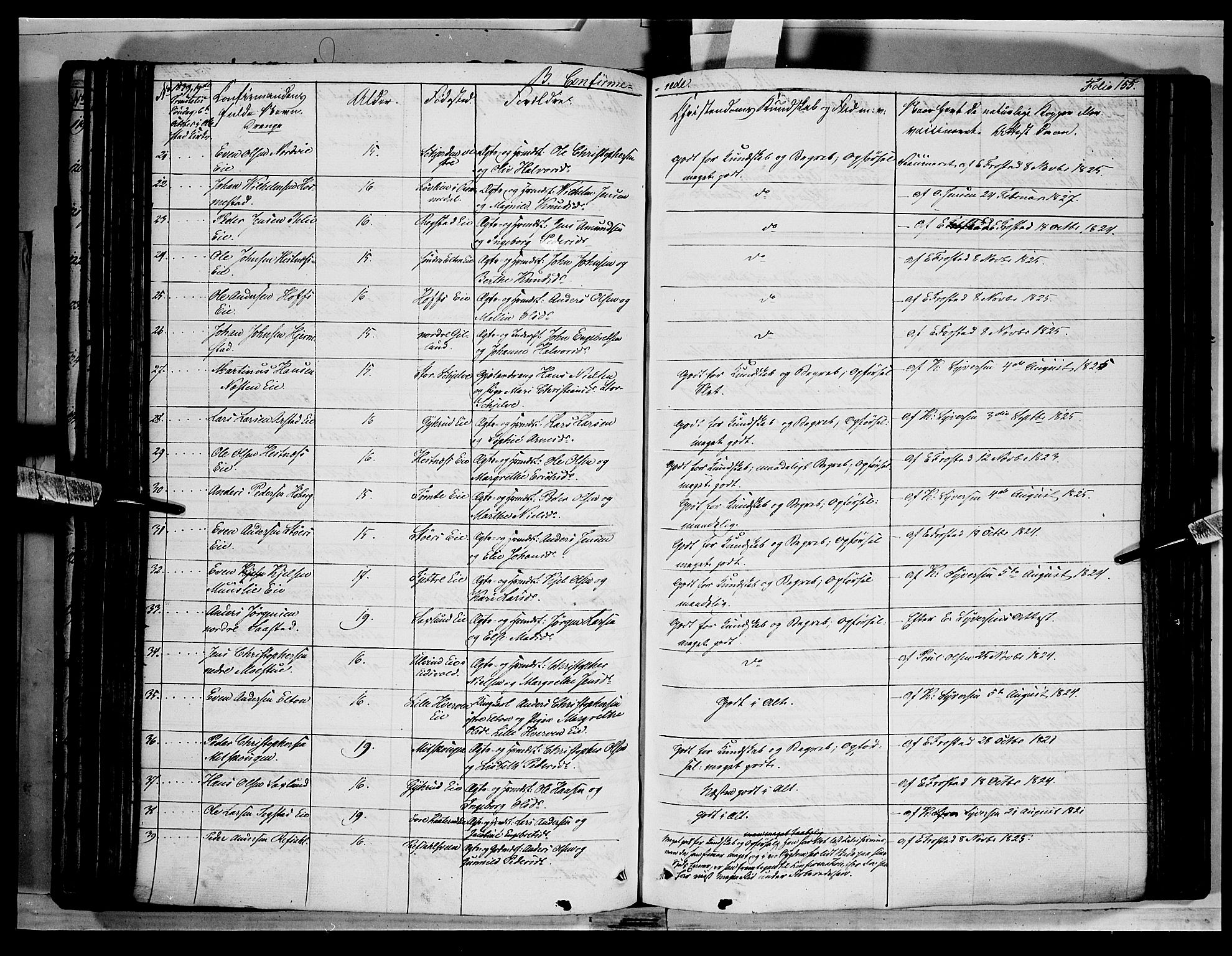 Stange prestekontor, AV/SAH-PREST-002/K/L0010: Parish register (official) no. 10, 1835-1845, p. 155