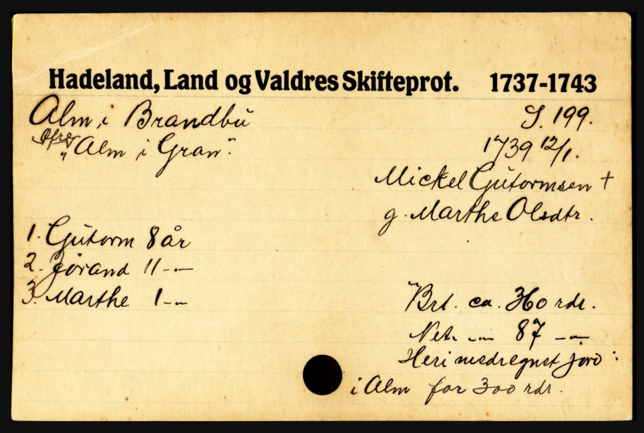 Hadeland og Land tingrett, SAH/TING-010/J, 1659-1900, p. 5