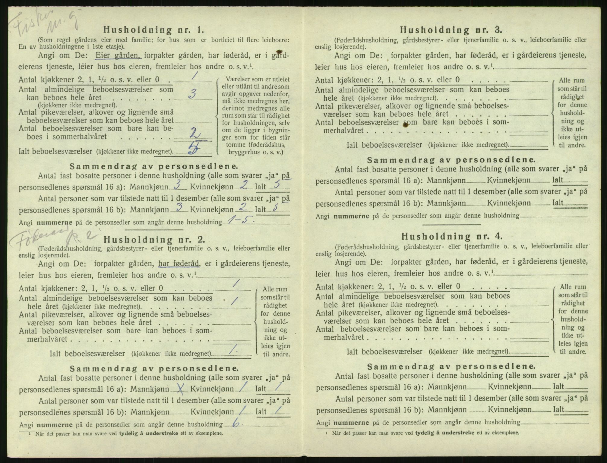 SAT, 1920 census for Borgund, 1920, p. 1567