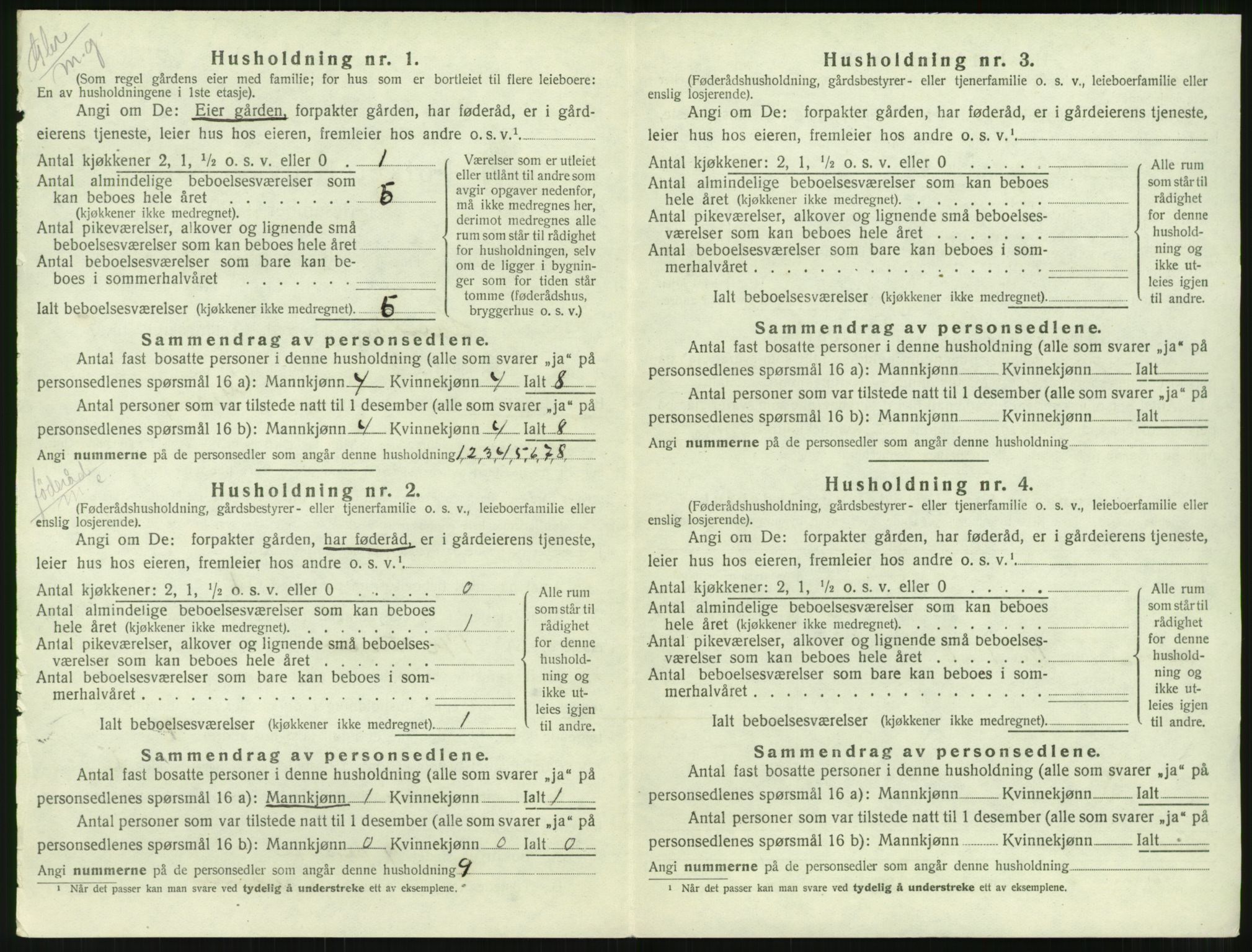 SAT, 1920 census for Sandøy, 1920, p. 243