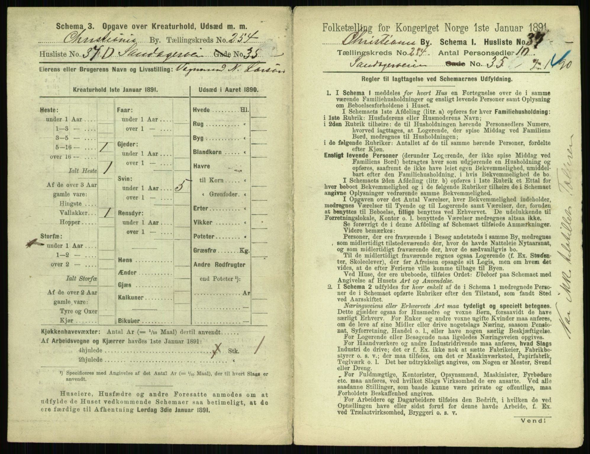 RA, 1891 census for 0301 Kristiania, 1891, p. 154506