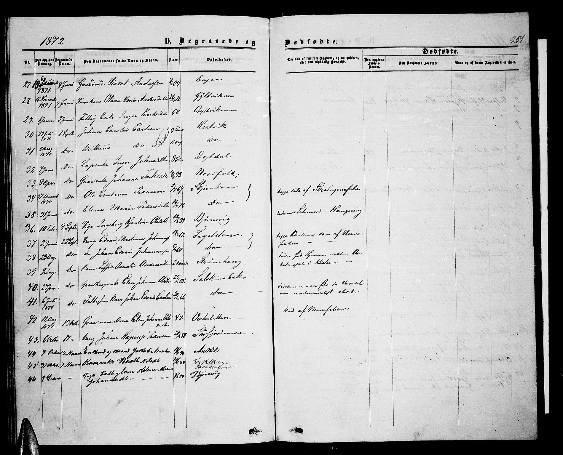 Ministerialprotokoller, klokkerbøker og fødselsregistre - Nordland, AV/SAT-A-1459/853/L0775: Parish register (copy) no. 853C03, 1859-1877, p. 257