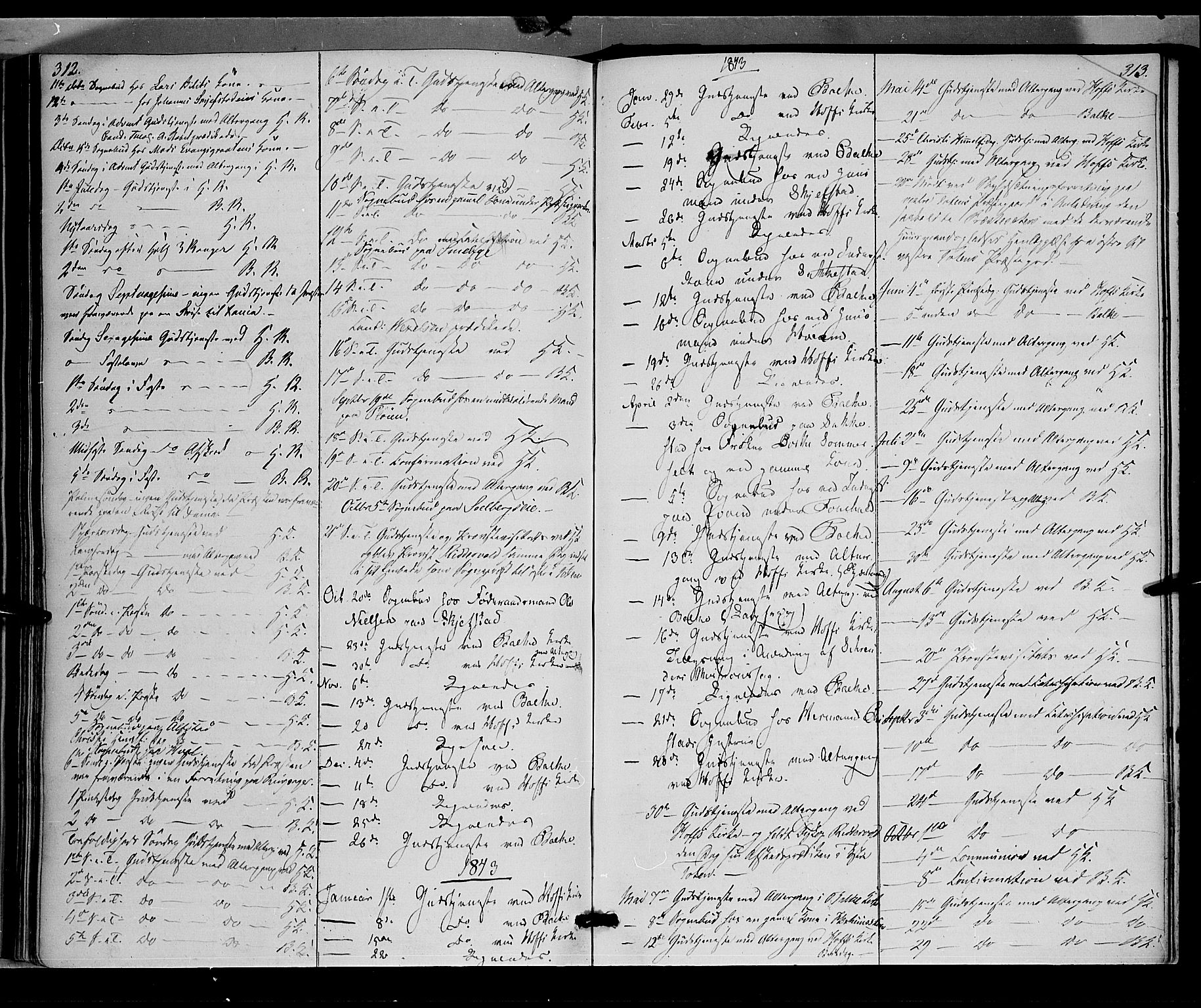 Østre Toten prestekontor, SAH/PREST-104/H/Ha/Haa/L0002: Parish register (official) no. 2, 1840-1847, p. 312