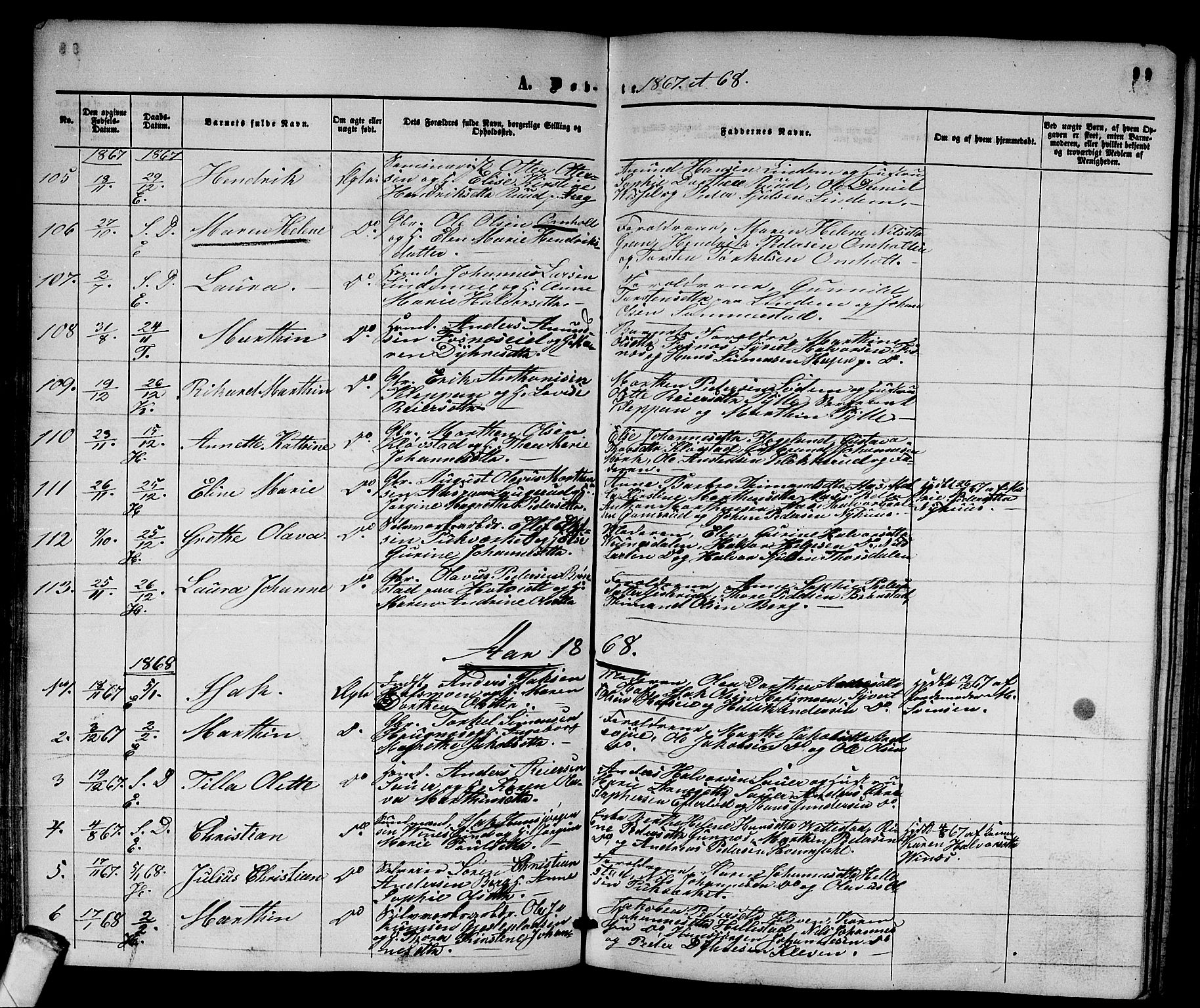 Sandsvær kirkebøker, AV/SAKO-A-244/G/Ga/L0005: Parish register (copy) no. I 5, 1857-1873, p. 99