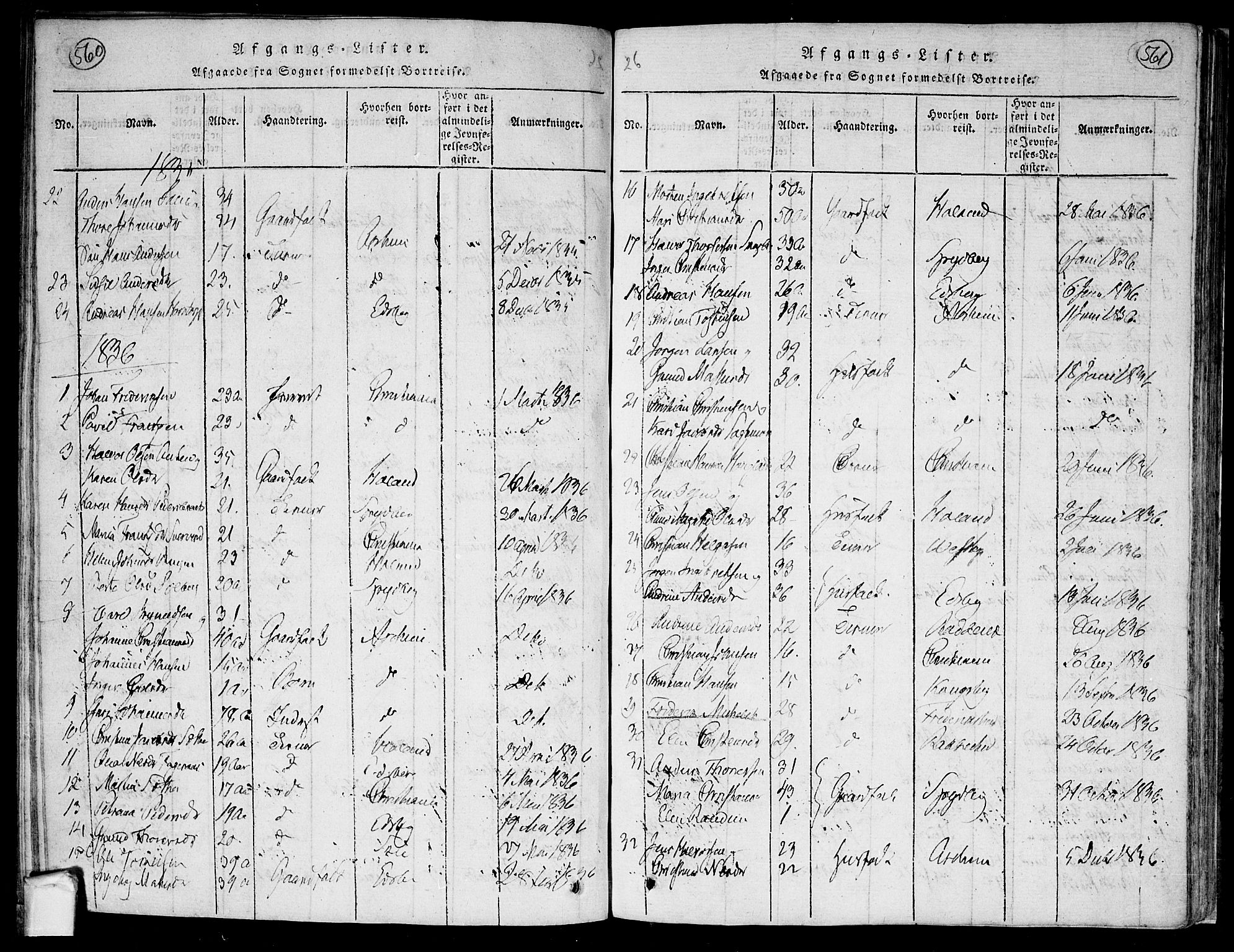 Trøgstad prestekontor Kirkebøker, SAO/A-10925/F/Fa/L0006: Parish register (official) no. I 6, 1815-1844, p. 560-561
