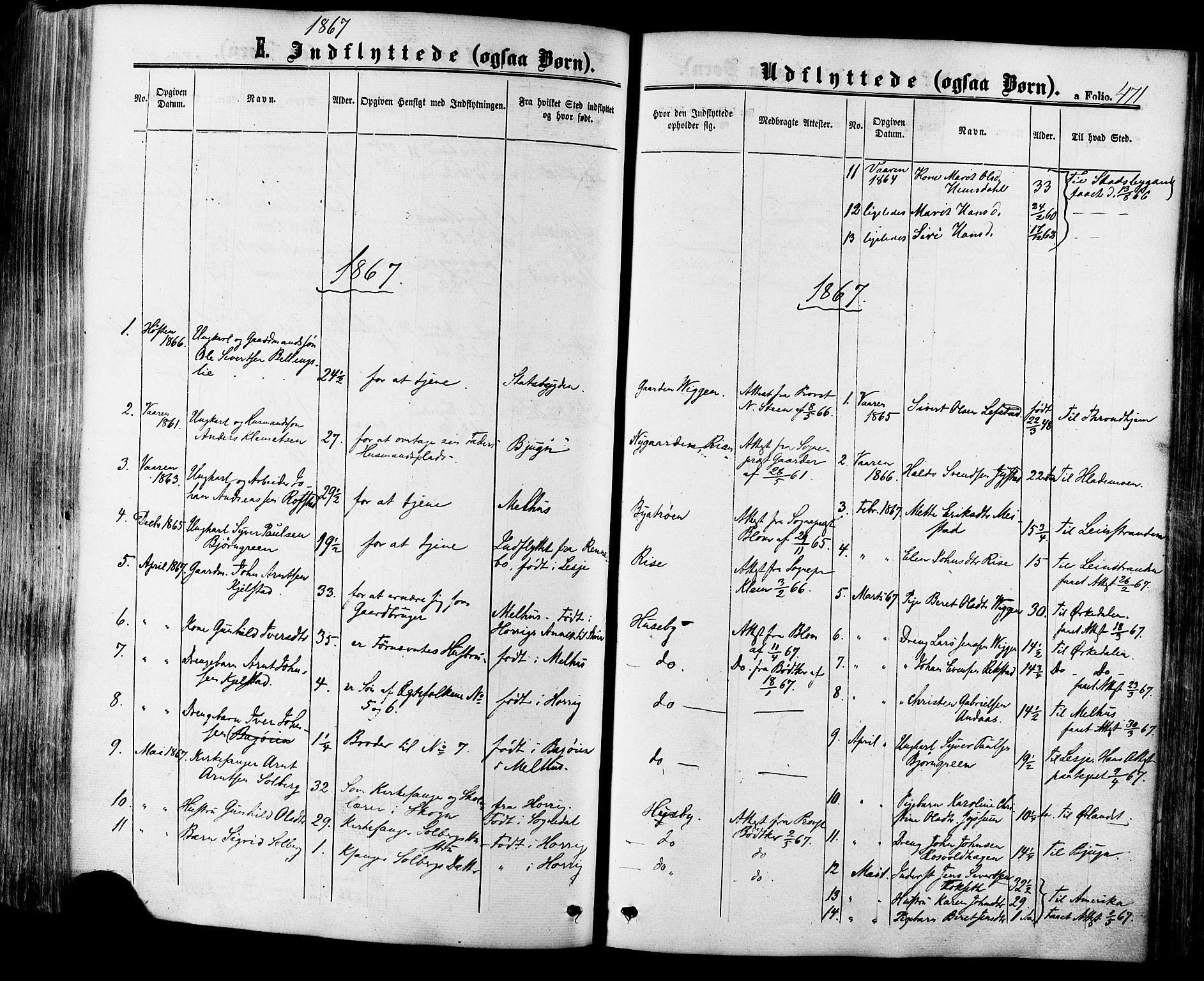 Ministerialprotokoller, klokkerbøker og fødselsregistre - Sør-Trøndelag, SAT/A-1456/665/L0772: Parish register (official) no. 665A07, 1856-1878, p. 471