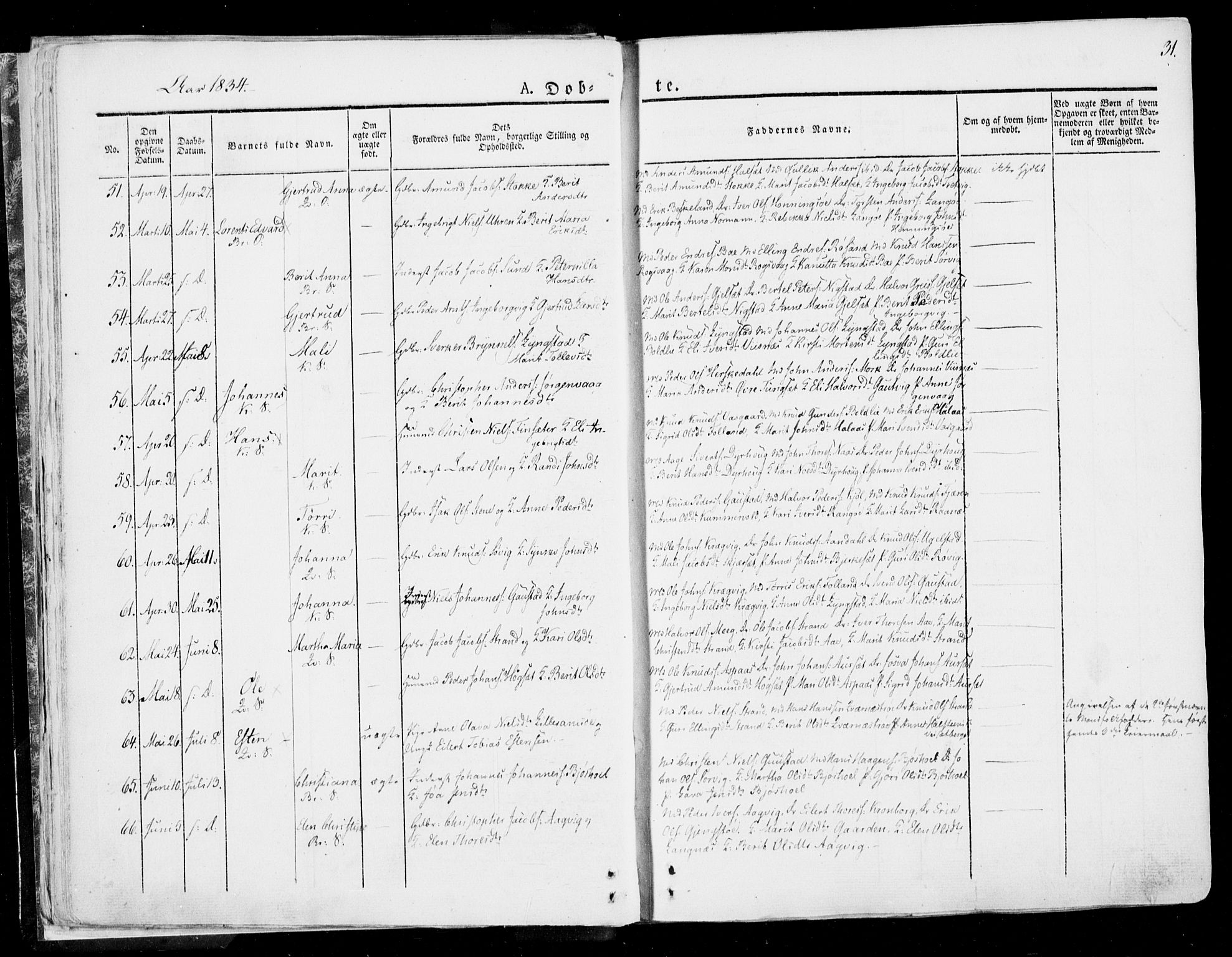 Ministerialprotokoller, klokkerbøker og fødselsregistre - Møre og Romsdal, AV/SAT-A-1454/568/L0803: Parish register (official) no. 568A10, 1830-1853, p. 31