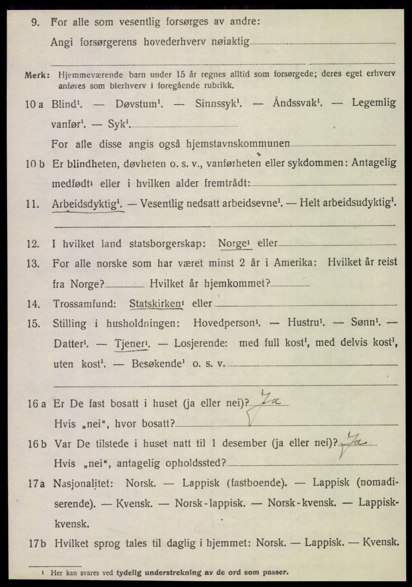 SAT, 1920 census for Brønnøy, 1920, p. 1861