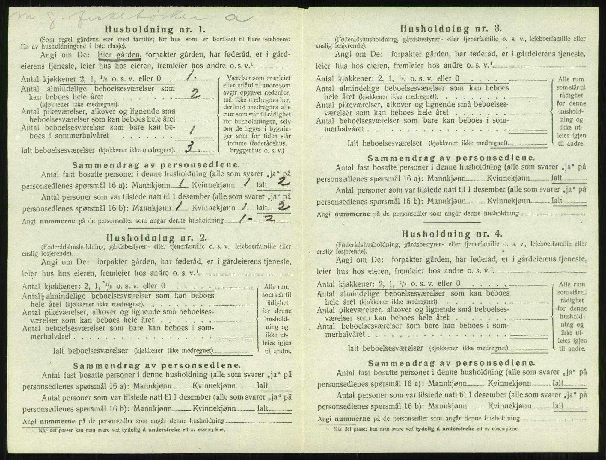 SAT, 1920 census for Bremsnes, 1920, p. 350