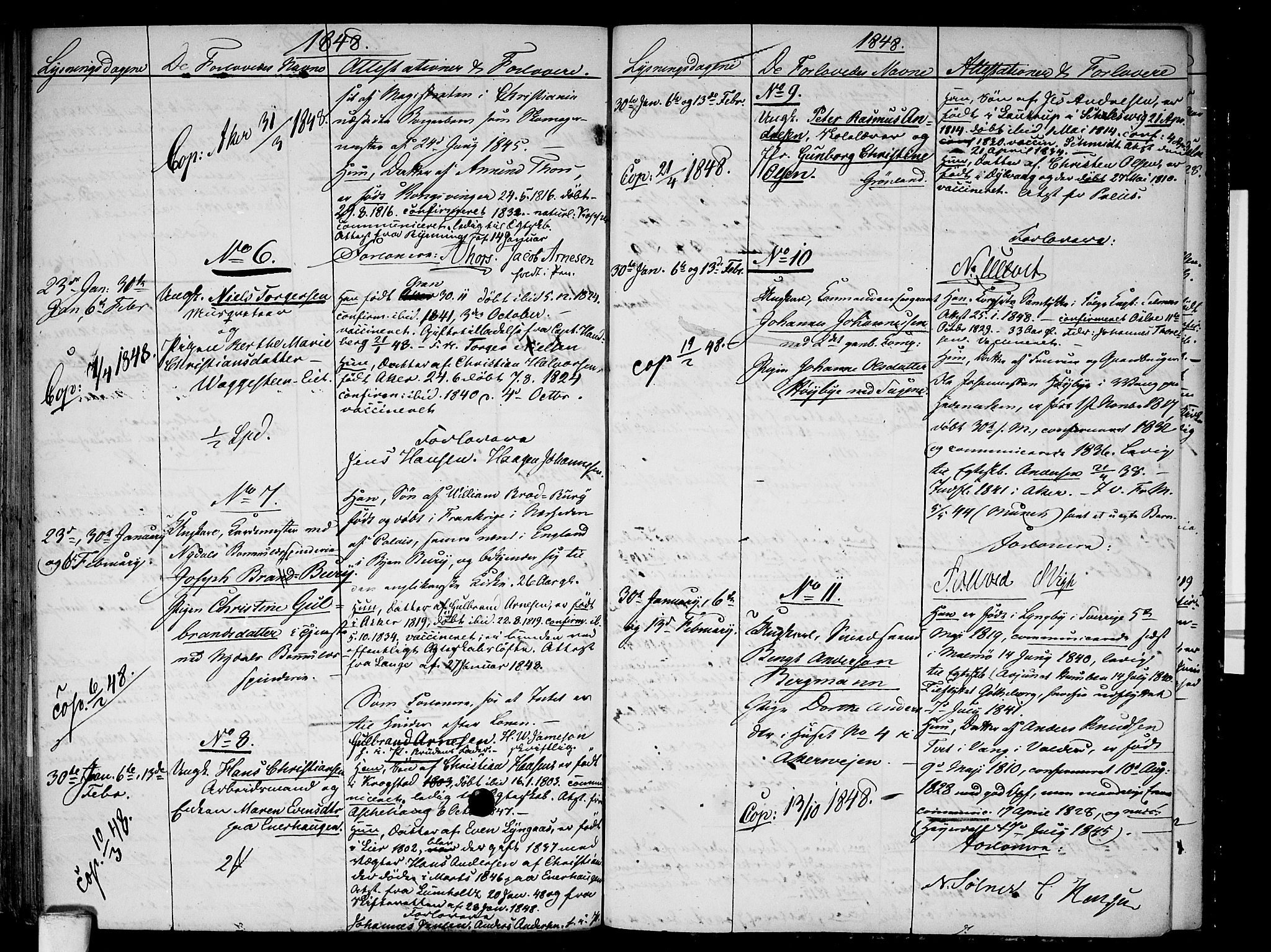 Aker prestekontor kirkebøker, AV/SAO-A-10861/H/L0003: Banns register no. 3, 1845-1848