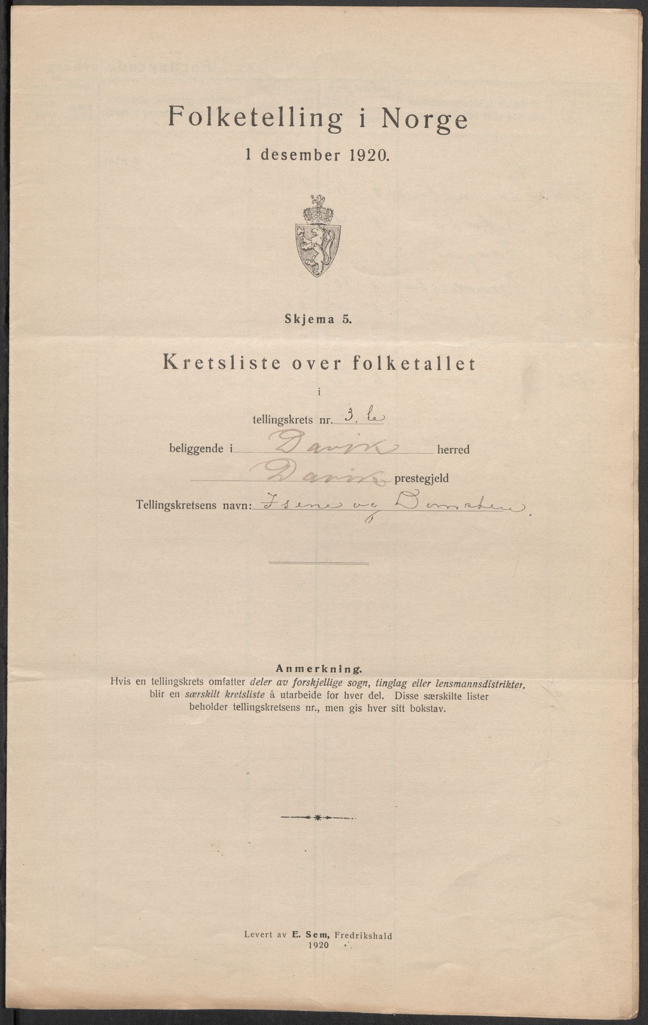 SAB, 1920 census for Davik, 1920, p. 14