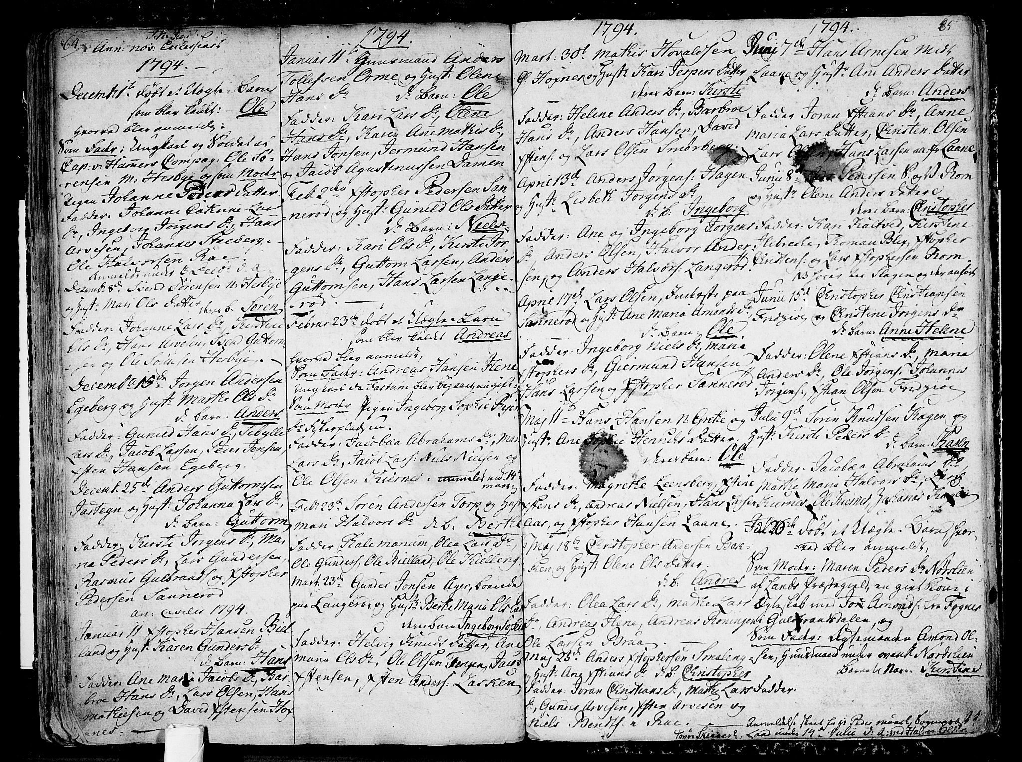 Sem kirkebøker, AV/SAKO-A-5/F/Fa/L0002: Parish register (official) no. I 2, 1764-1798, p. 64-65