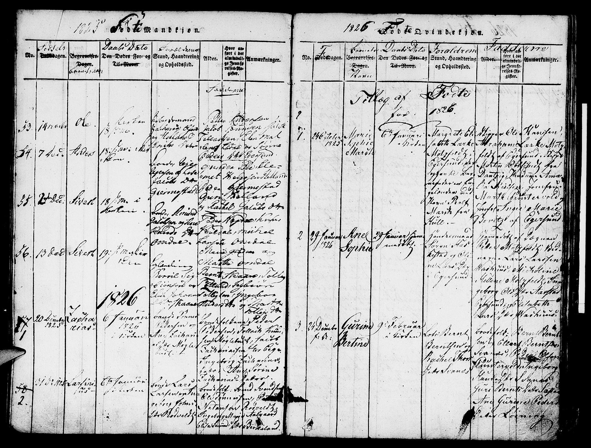 Eigersund sokneprestkontor, SAST/A-101807/S08/L0007: Parish register (official) no. A 7, 1815-1827