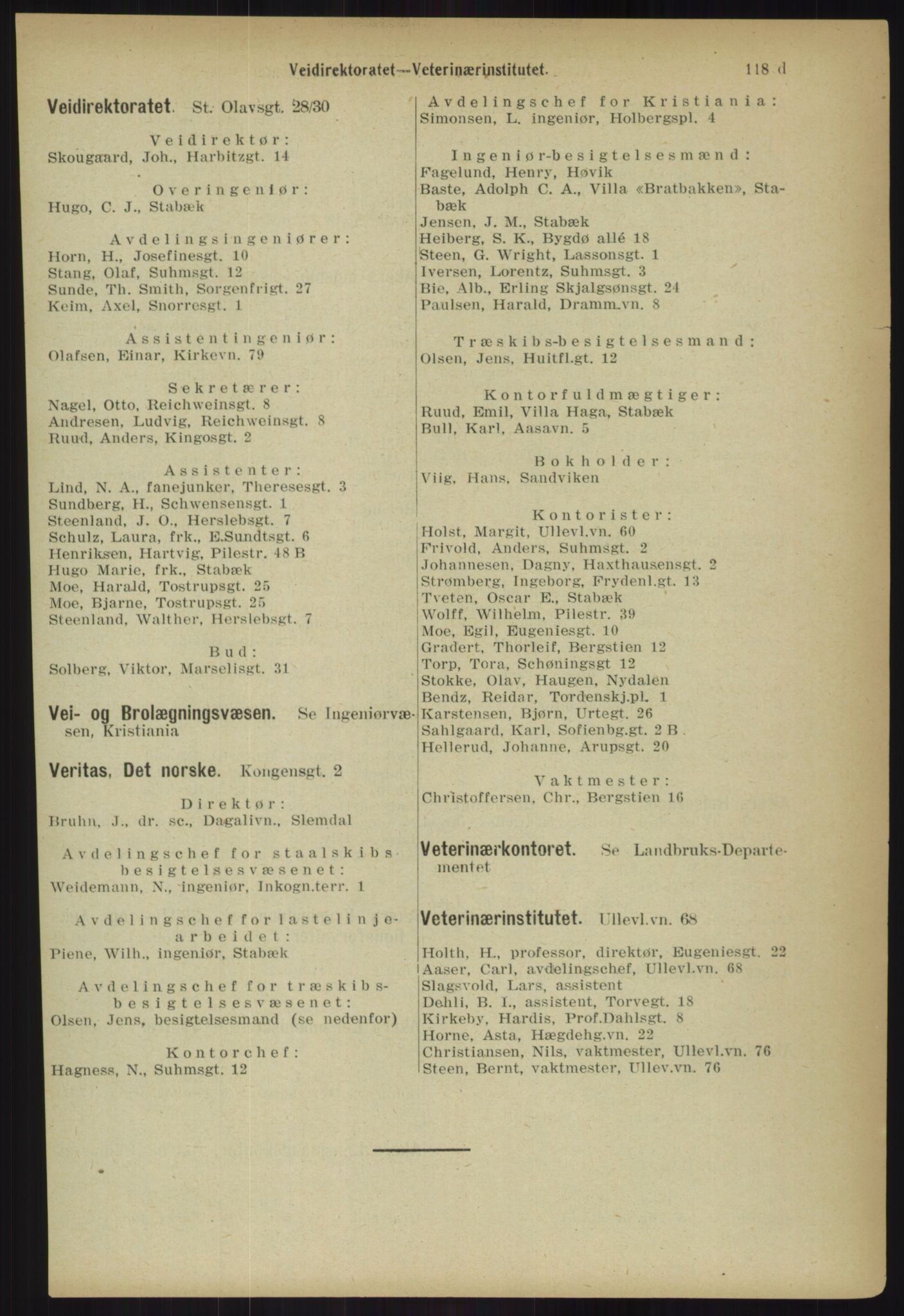 Kristiania/Oslo adressebok, PUBL/-, 1918, p. 128