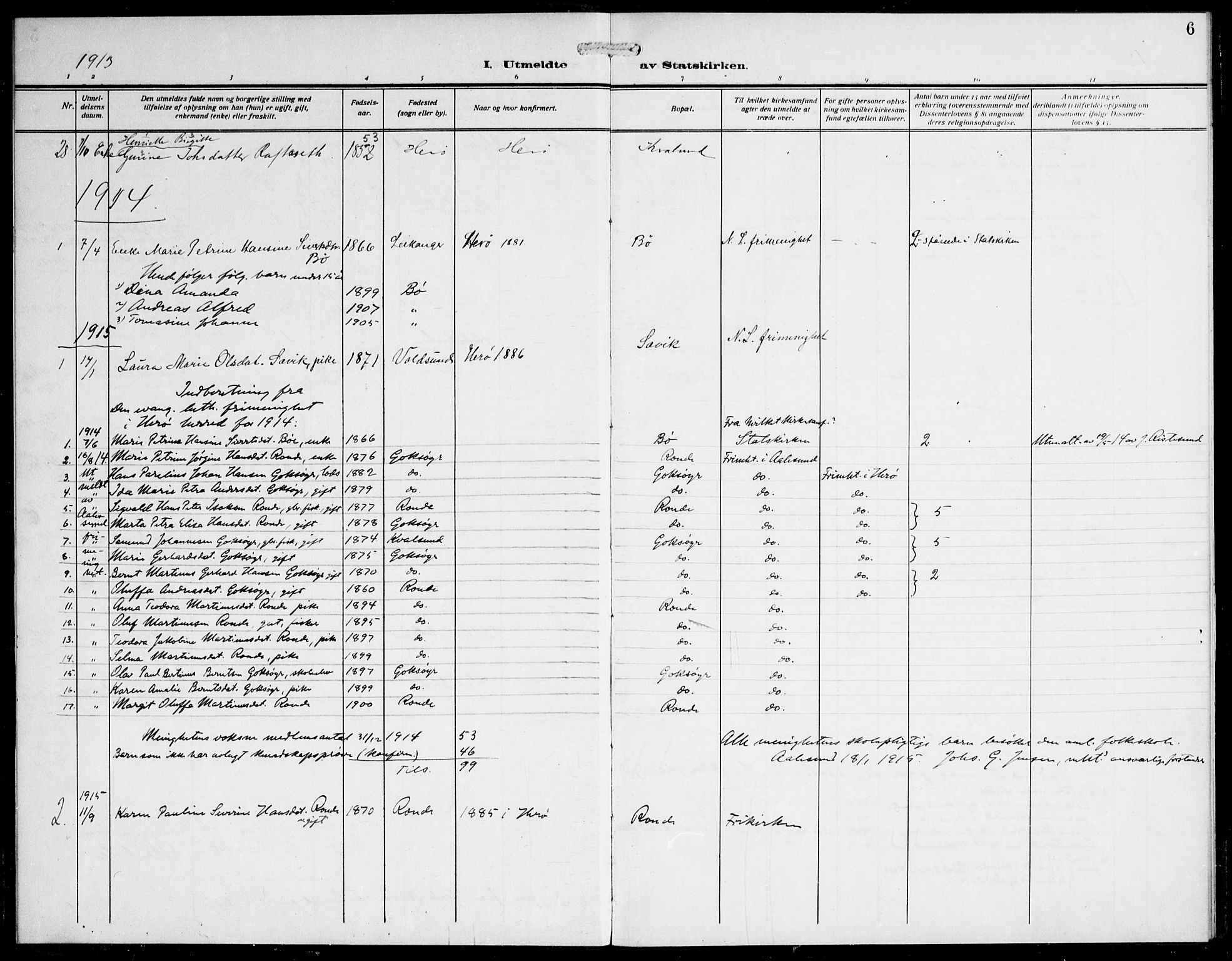 Ministerialprotokoller, klokkerbøker og fødselsregistre - Møre og Romsdal, AV/SAT-A-1454/507/L0076: Parish register (official) no. 507A11, 1893-1925, p. 6