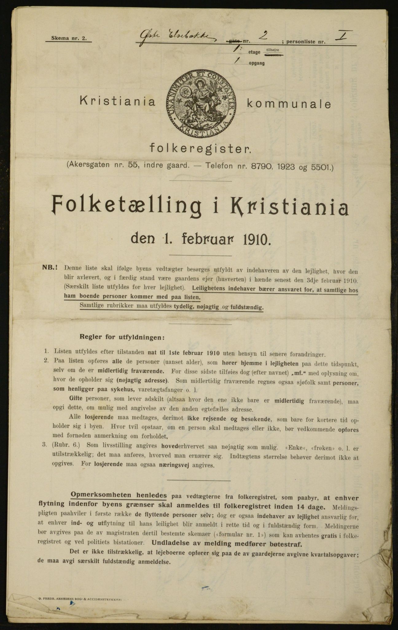 OBA, Municipal Census 1910 for Kristiania, 1910, p. 122681