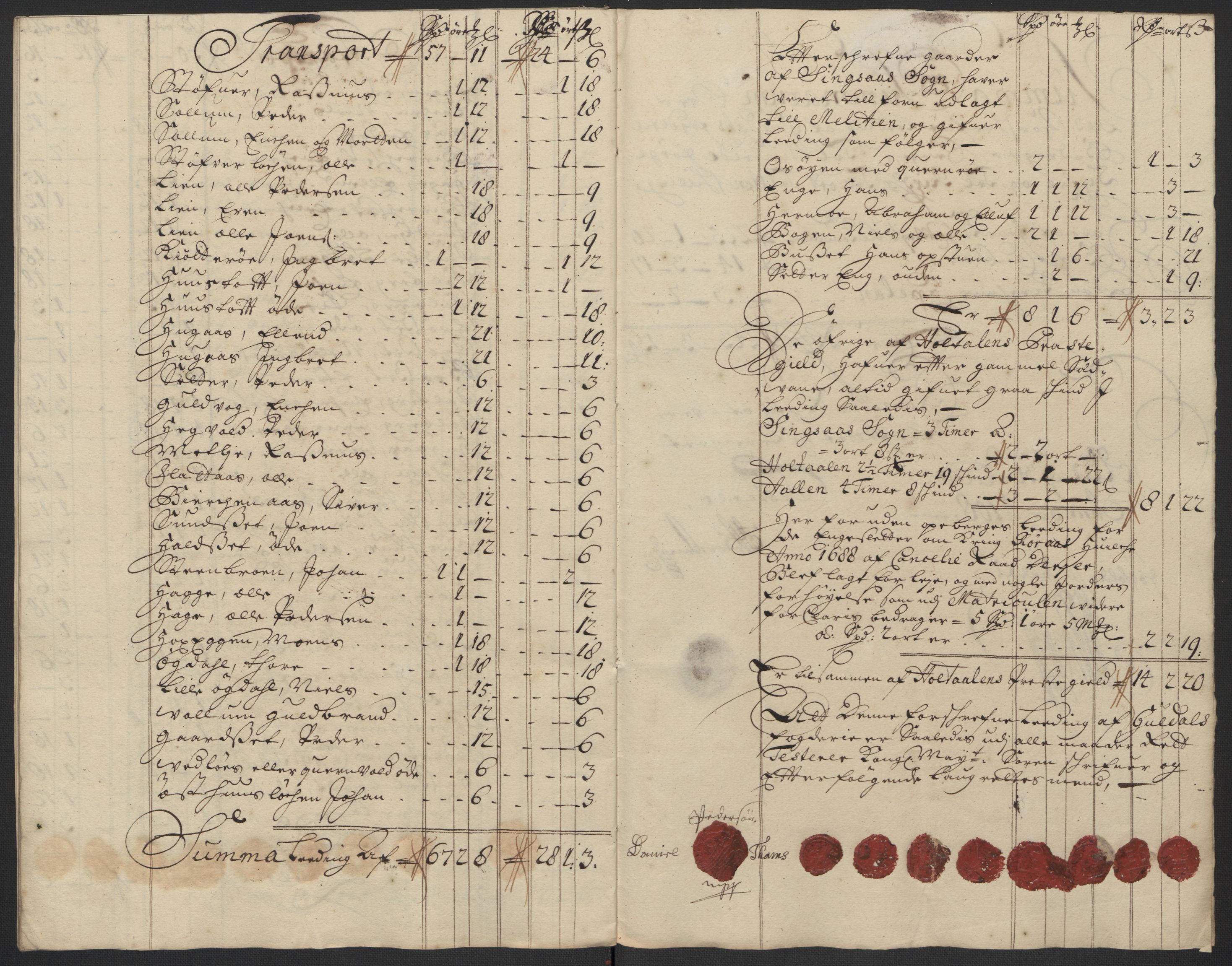 Rentekammeret inntil 1814, Reviderte regnskaper, Fogderegnskap, RA/EA-4092/R60/L3958: Fogderegnskap Orkdal og Gauldal, 1708, p. 336