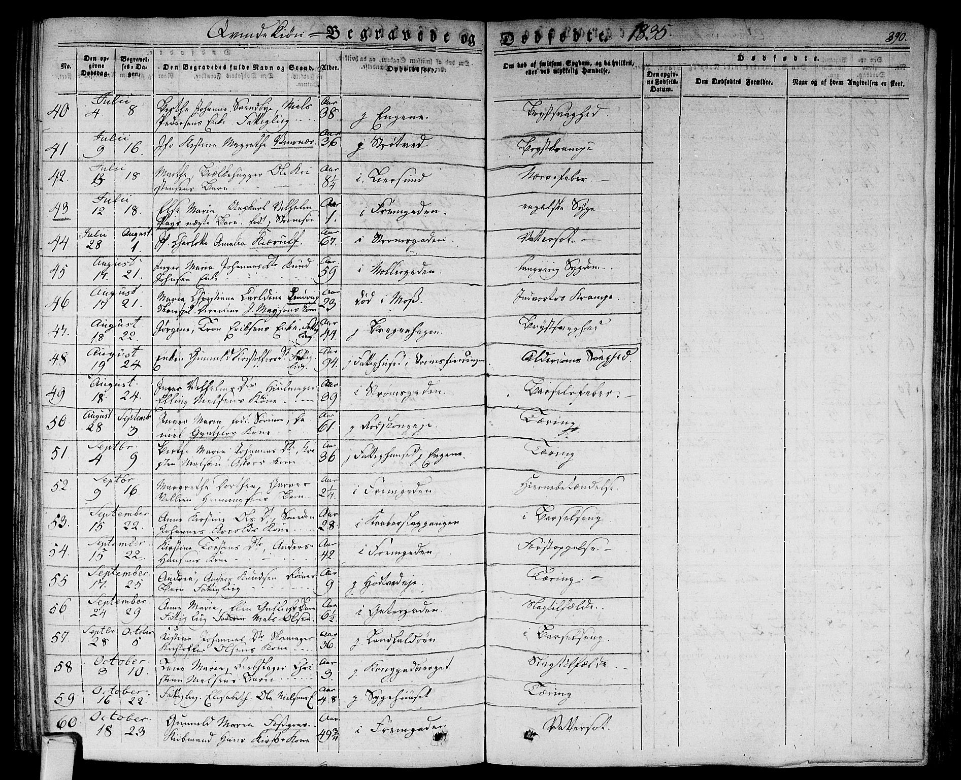 Bragernes kirkebøker, SAKO/A-6/F/Fb/L0001: Parish register (official) no. II 1, 1830-1847, p. 390