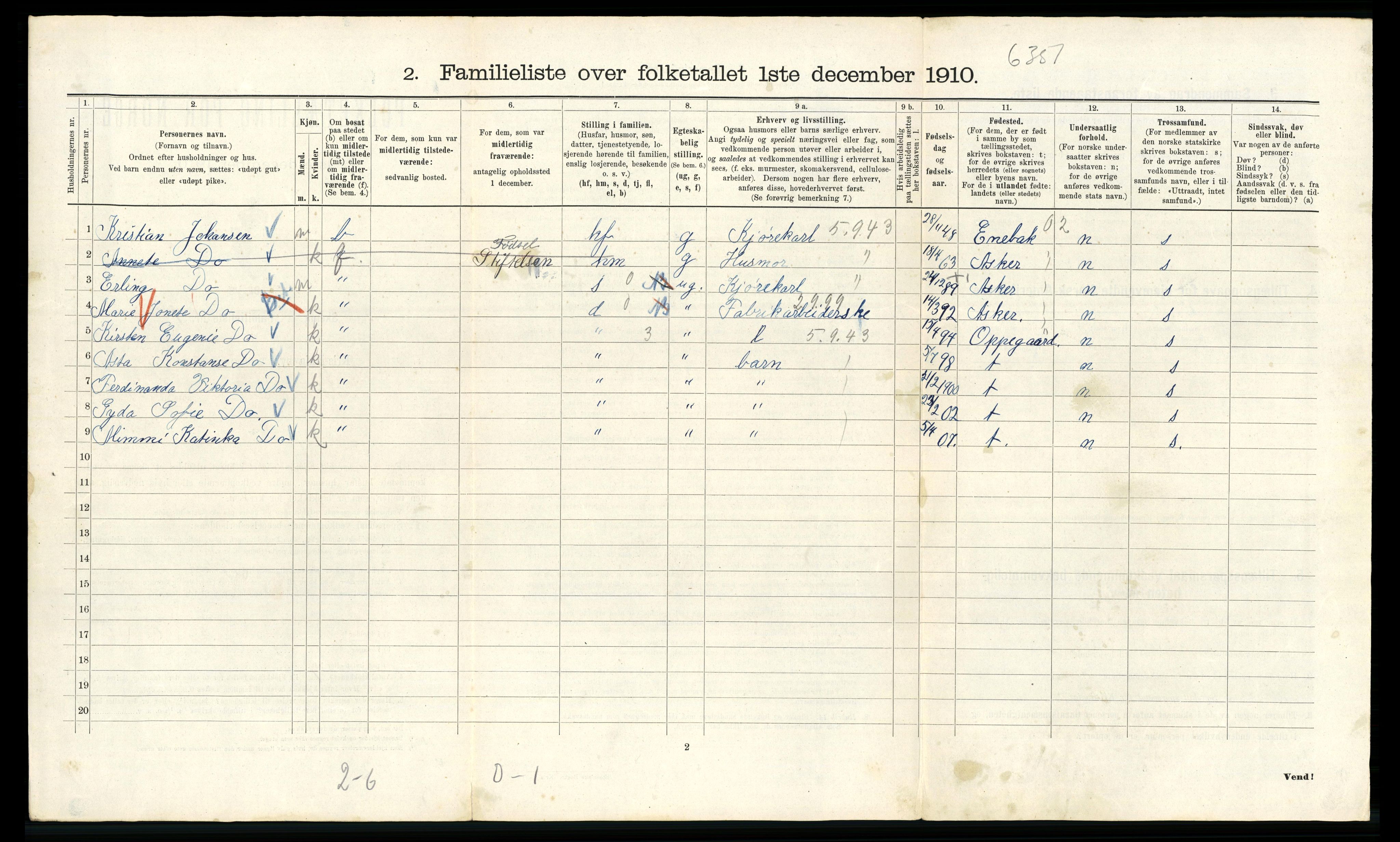 RA, 1910 census for Kristiania, 1910, p. 124374