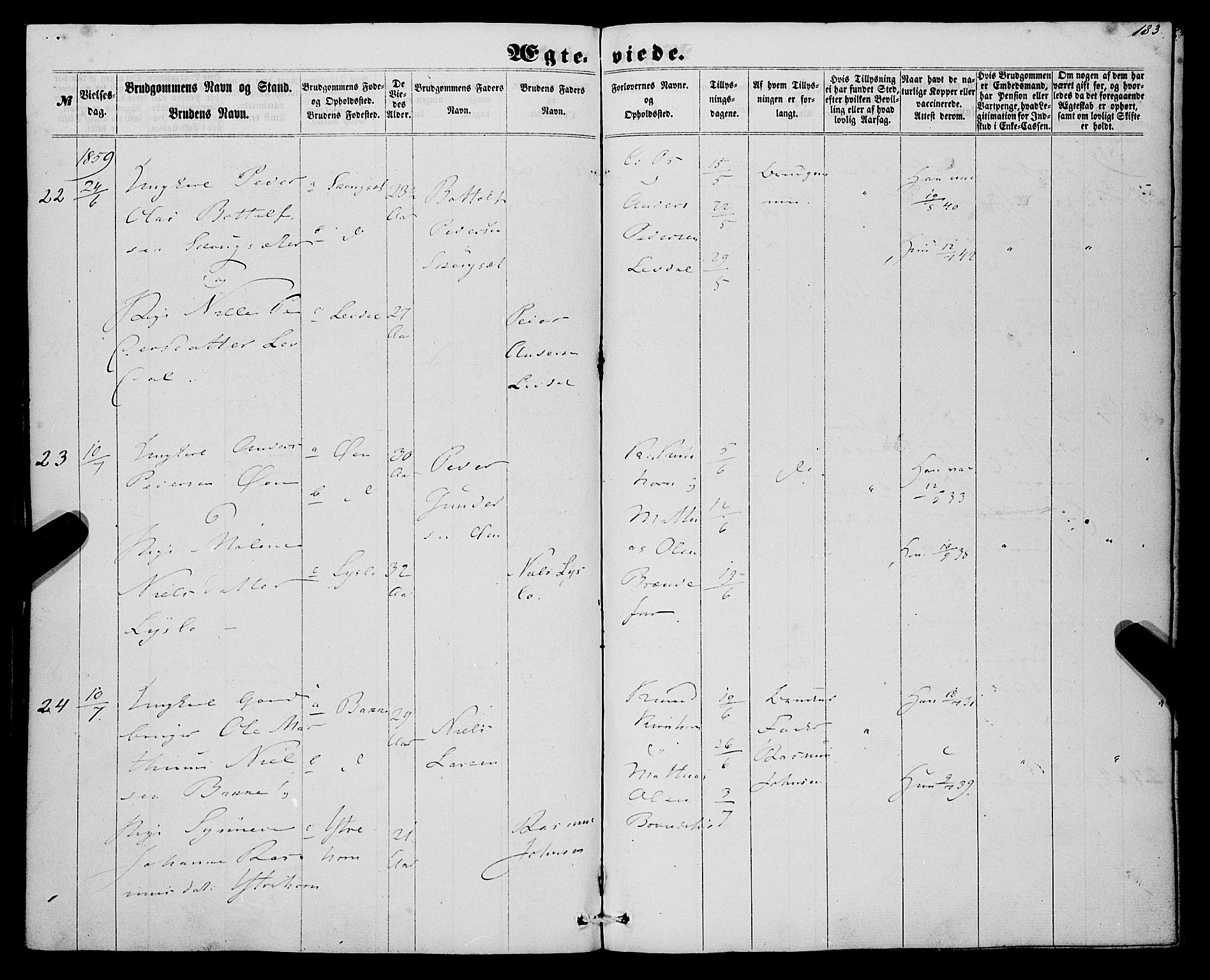 Eid sokneprestembete, AV/SAB-A-82301/H/Haa/Haaa/L0008: Parish register (official) no. A 8, 1858-1860, p. 183