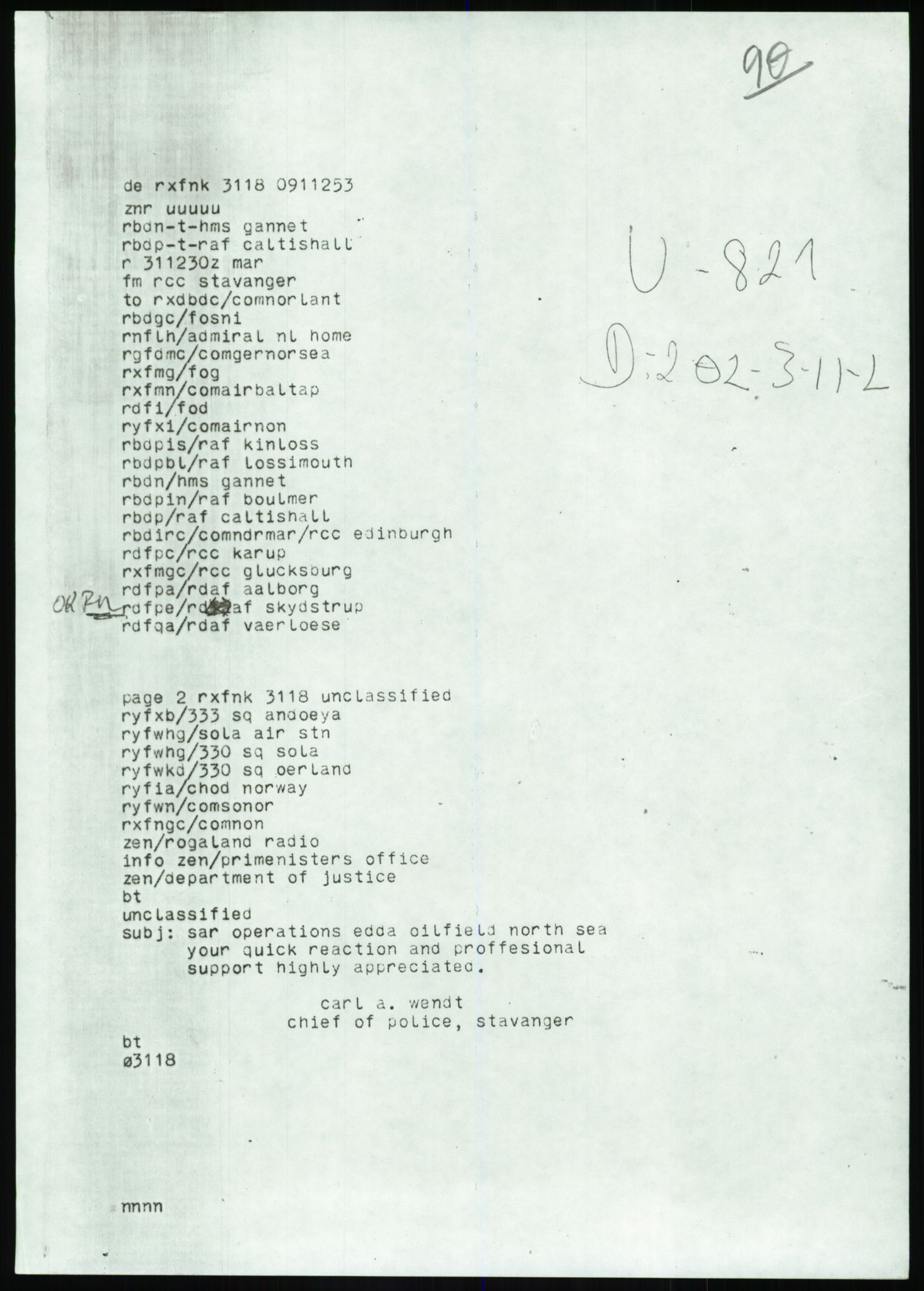 Justisdepartementet, Granskningskommisjonen ved Alexander Kielland-ulykken 27.3.1980, AV/RA-S-1165/D/L0017: P Hjelpefartøy (Doku.liste + P1-P6 av 6)/Q Hovedredningssentralen (Q0-Q27 av 27), 1980-1981, p. 240