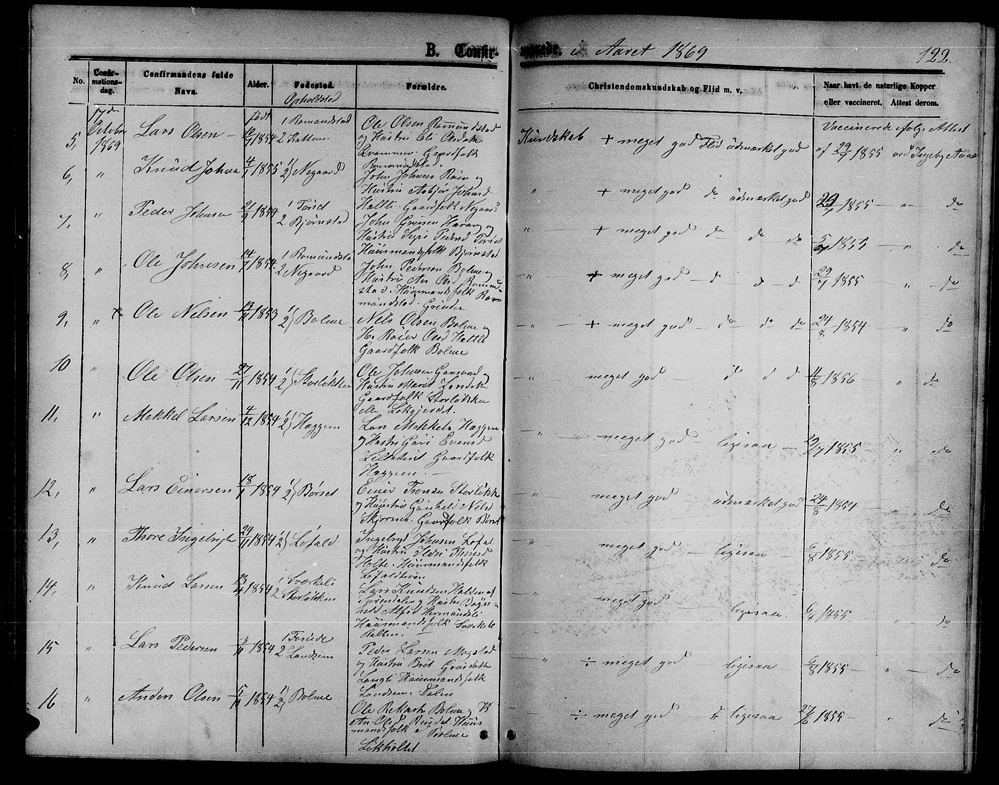 Ministerialprotokoller, klokkerbøker og fødselsregistre - Møre og Romsdal, AV/SAT-A-1454/598/L1076: Parish register (copy) no. 598C01, 1867-1878, p. 122