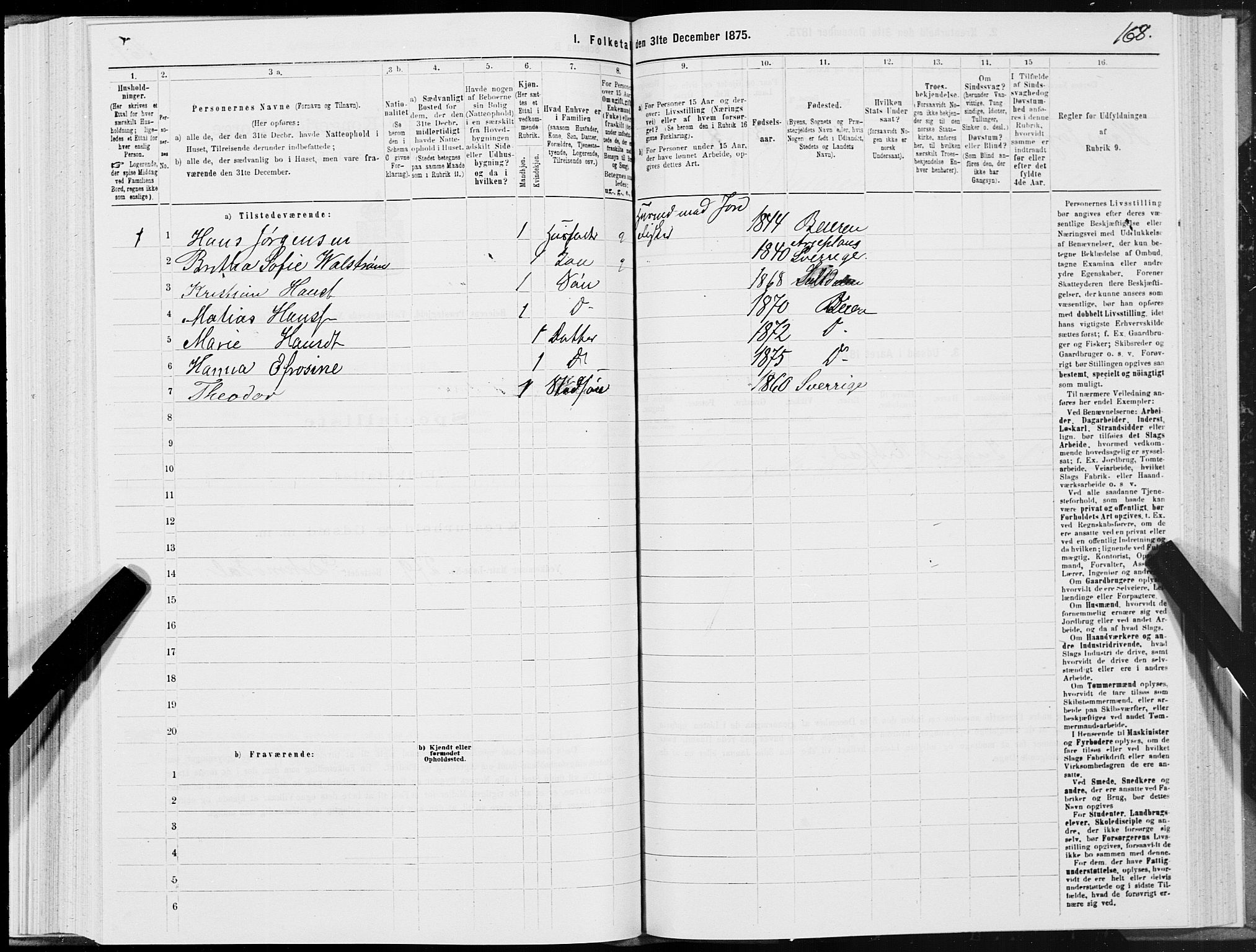 SAT, 1875 census for 1839P Beiarn, 1875, p. 2168