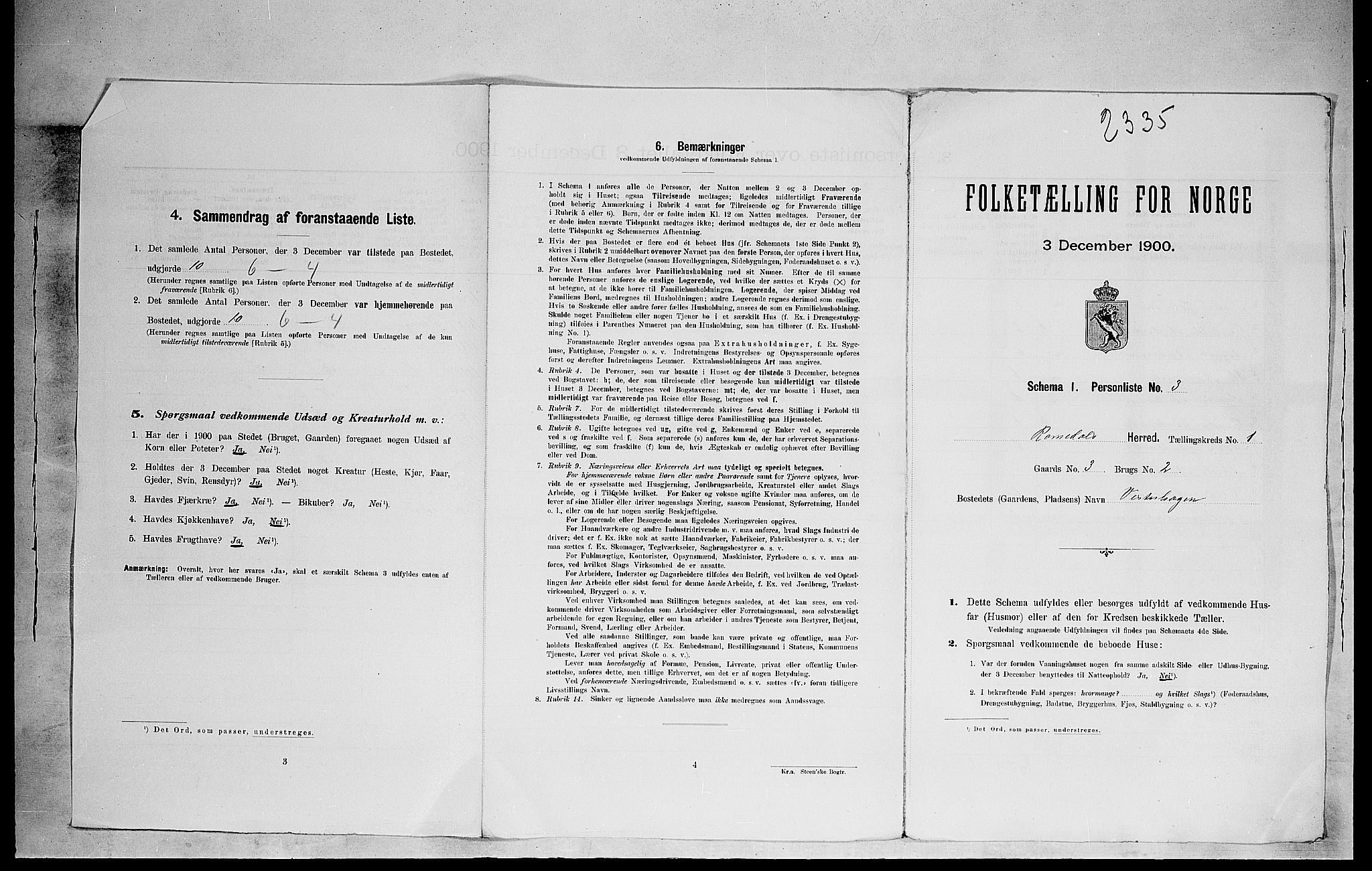 SAH, 1900 census for Romedal, 1900, p. 146